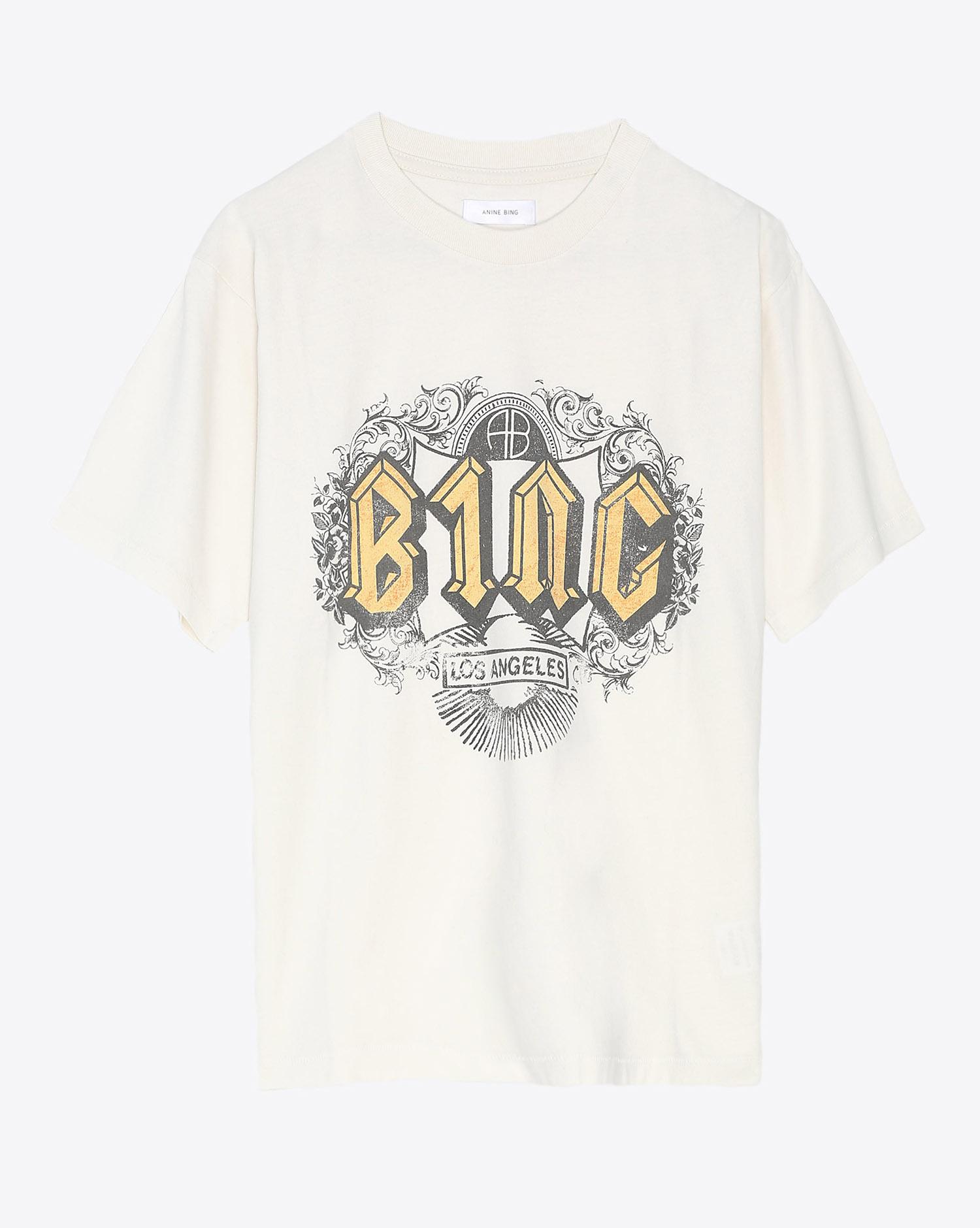 Anine Bing Ink Tee In White   