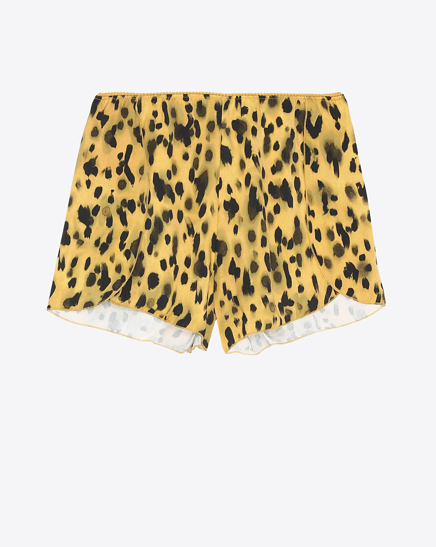 Anine Bing Jade Silk Shorts - Leopard  