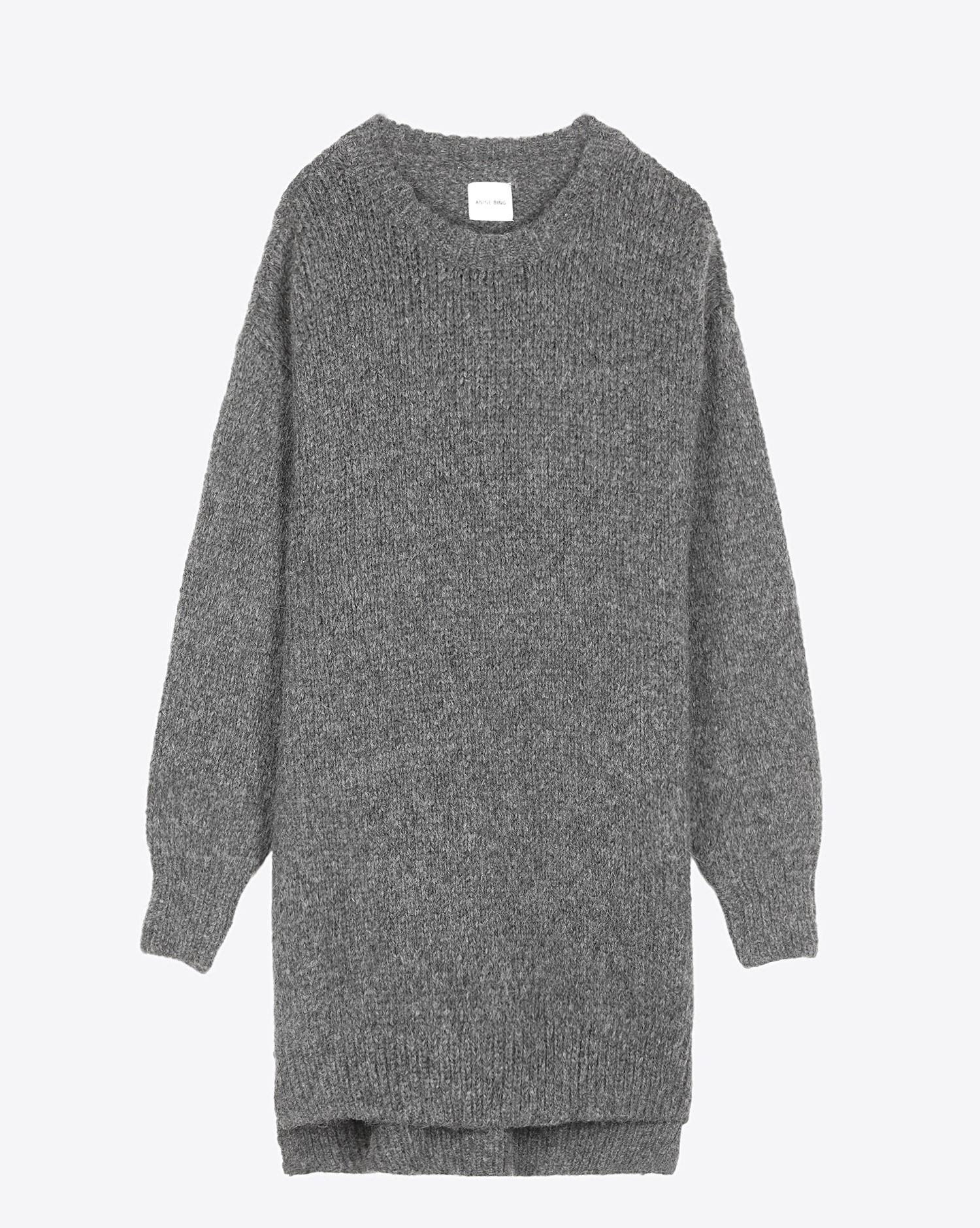 Anine Bing Kyle  Sweater Dress - Grey  