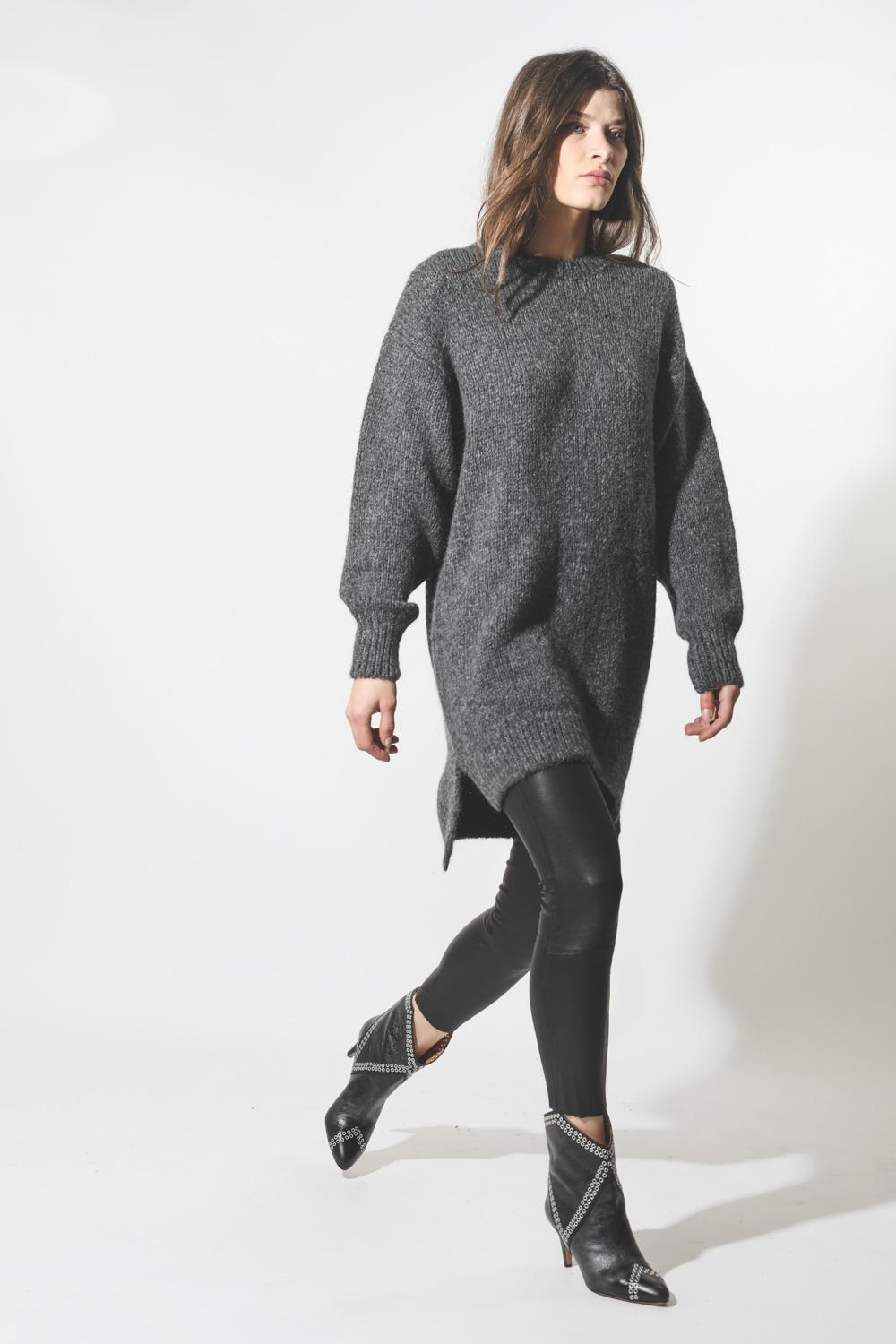 Anine Bing Kyle  Sweater Dress - Grey  