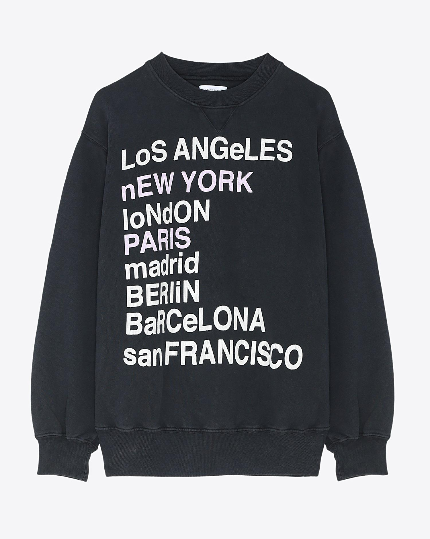 Anine Bing Permanent City Love Sweatshirt - Charcoal  