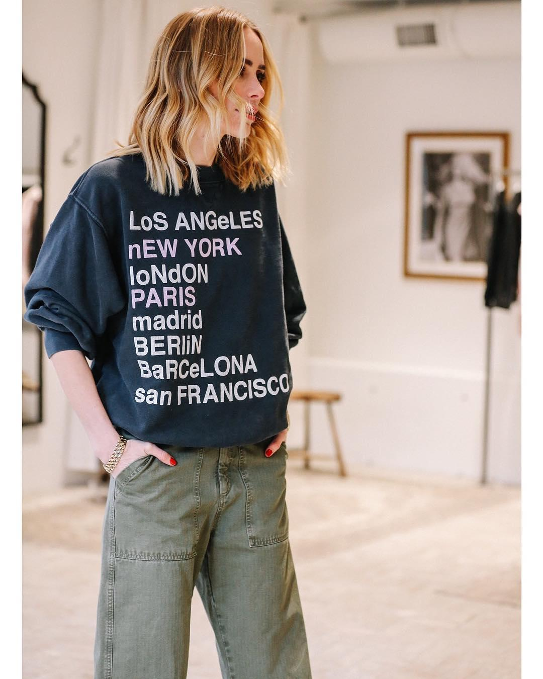 Anine Bing Permanent City Love Sweatshirt - Charcoal  