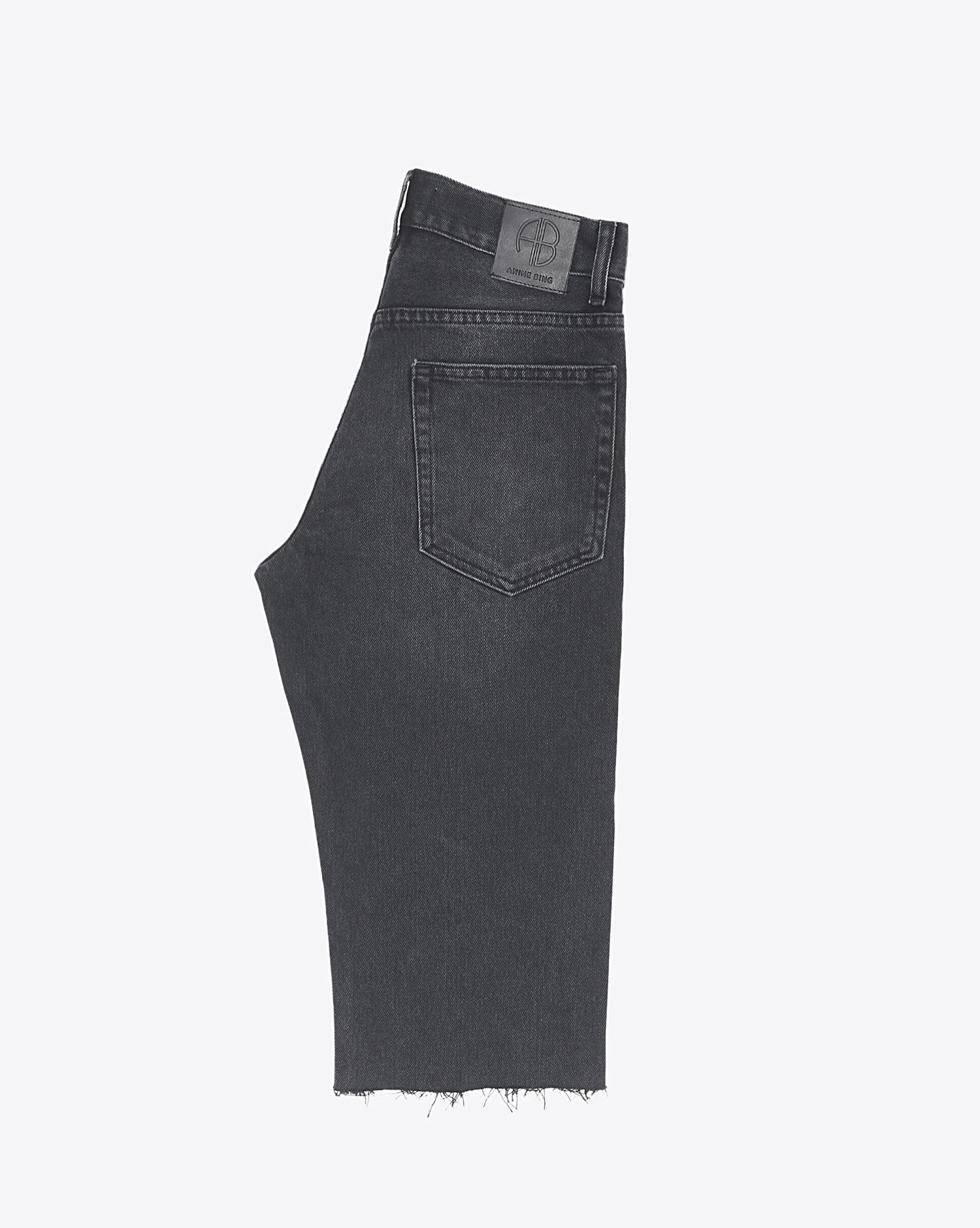 Anine Bing Phoebe Shorts In Charcoal - Black  