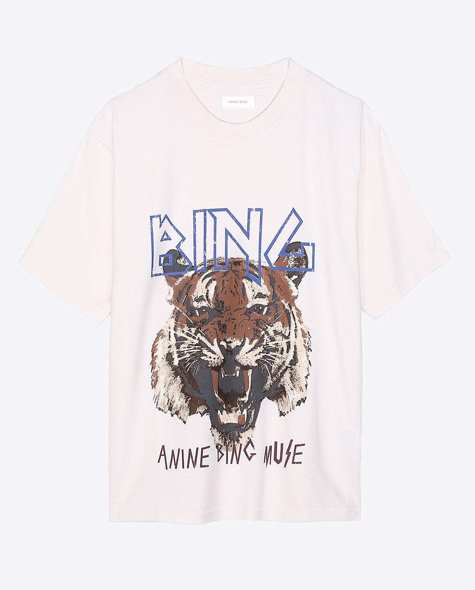 Anine Bing Tiger Tee In White   