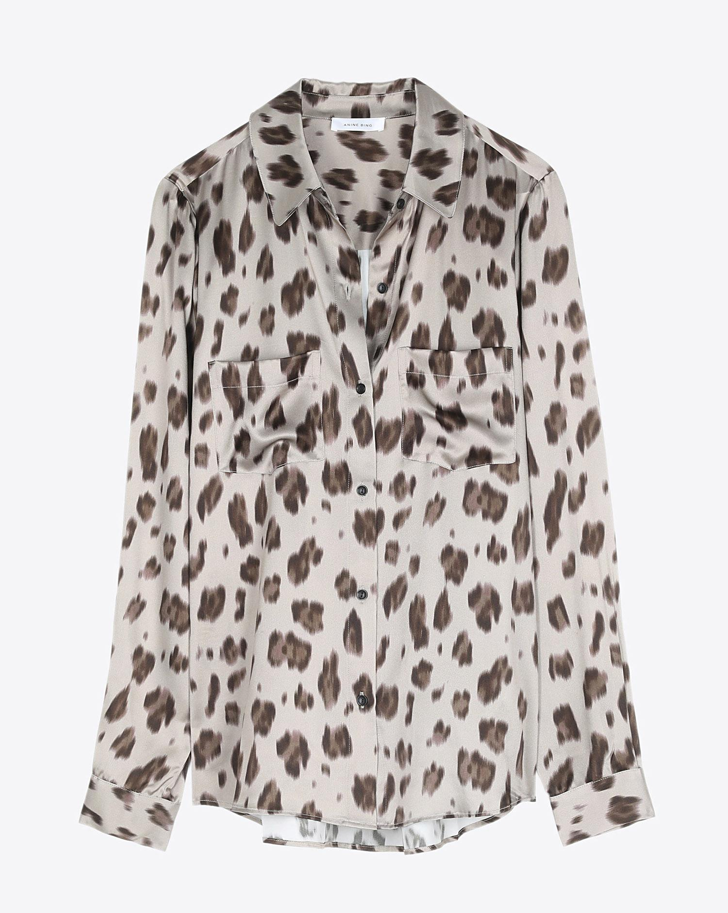 Anine Bing Vivienne Pj Top - Beige Leo  