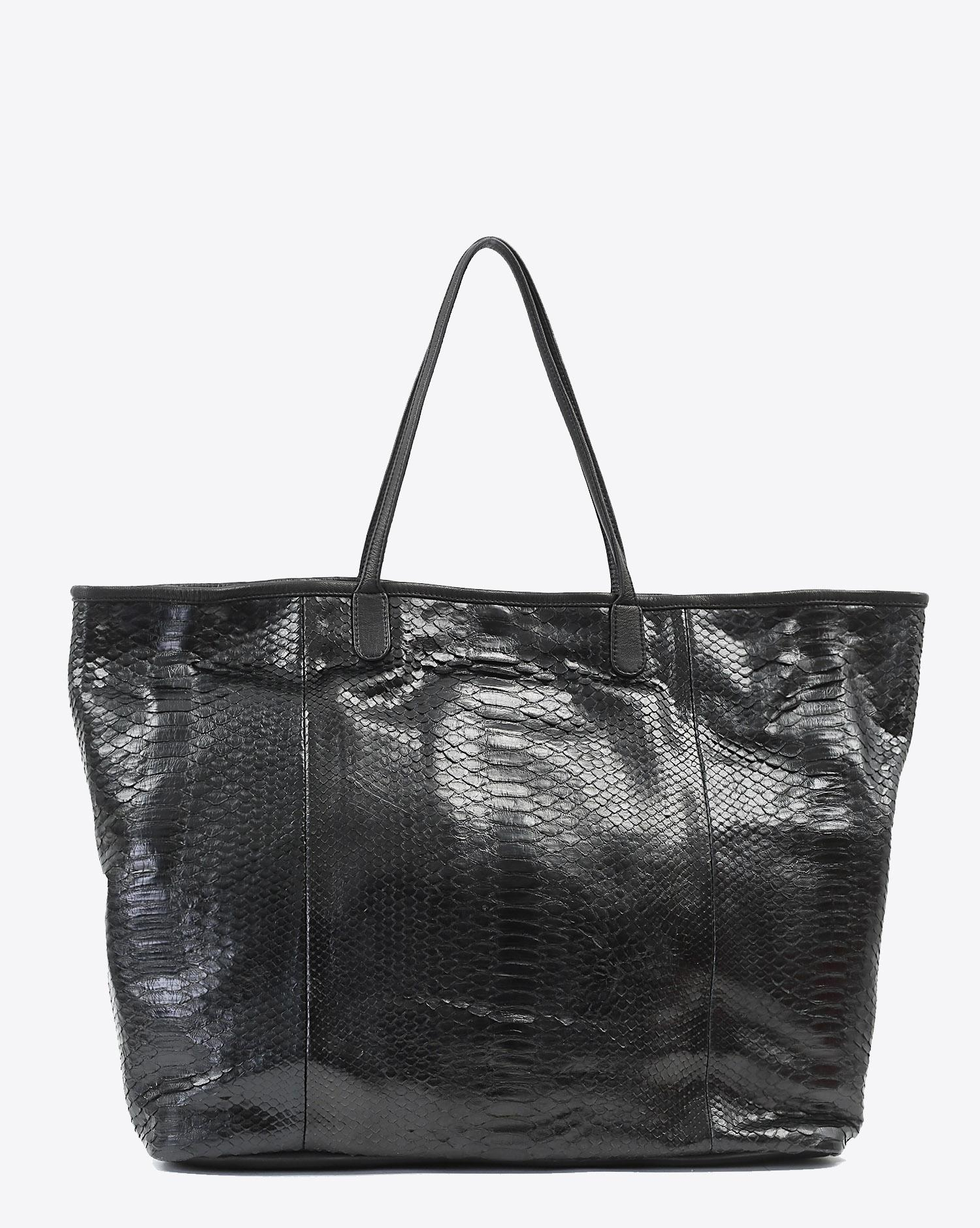 Claris Virot Cabas Big Marny Python - Noir  