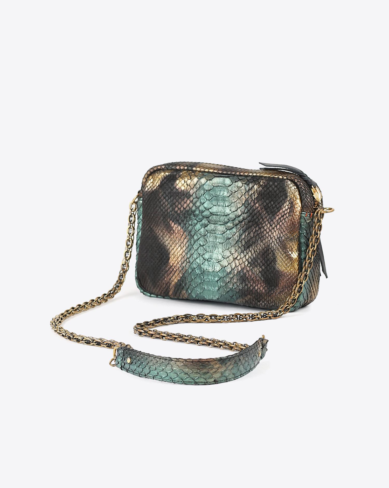 Claris Virot Charly Python - New metallique Peacock   