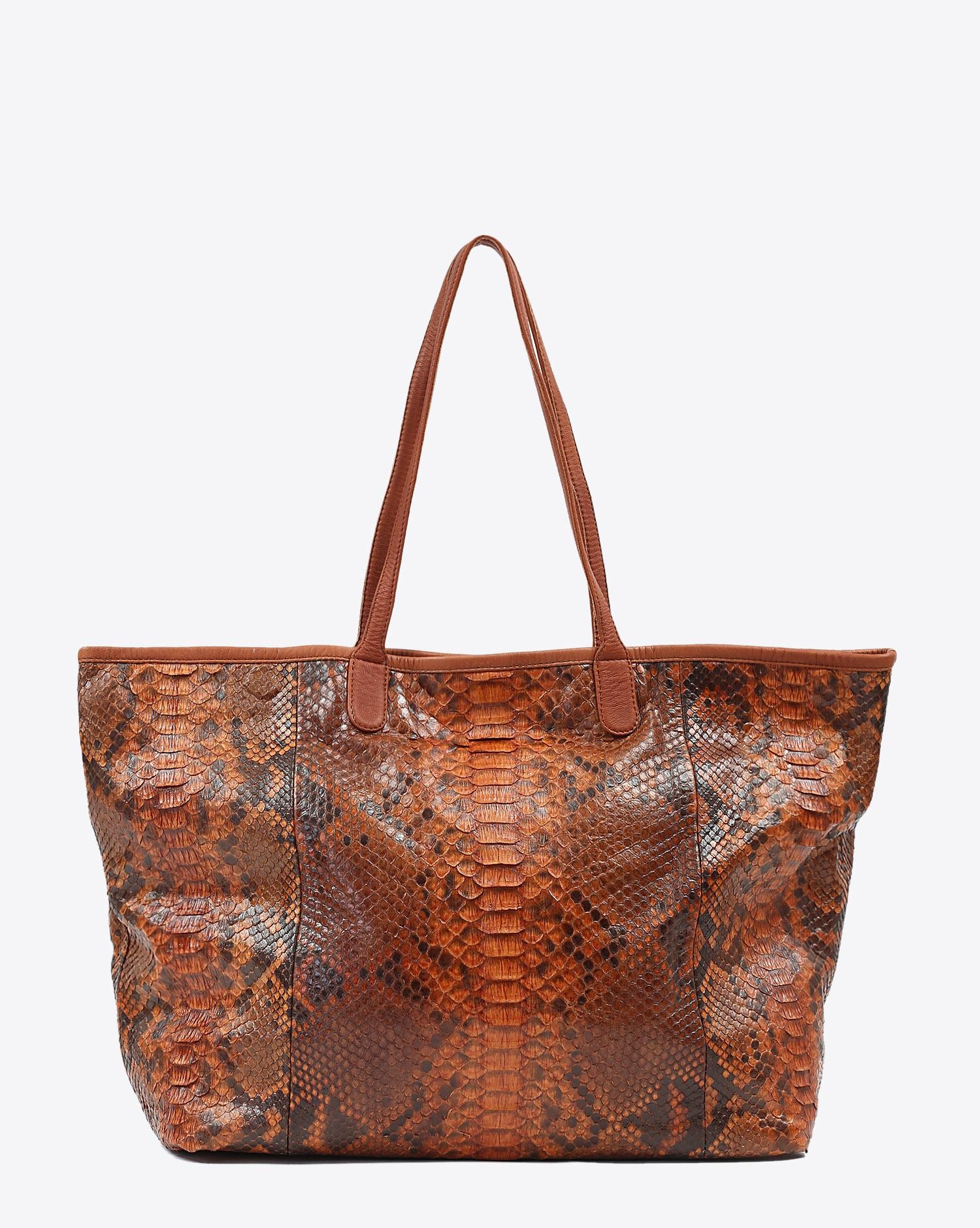 Claris Virot Sac Marny Python - Moka  