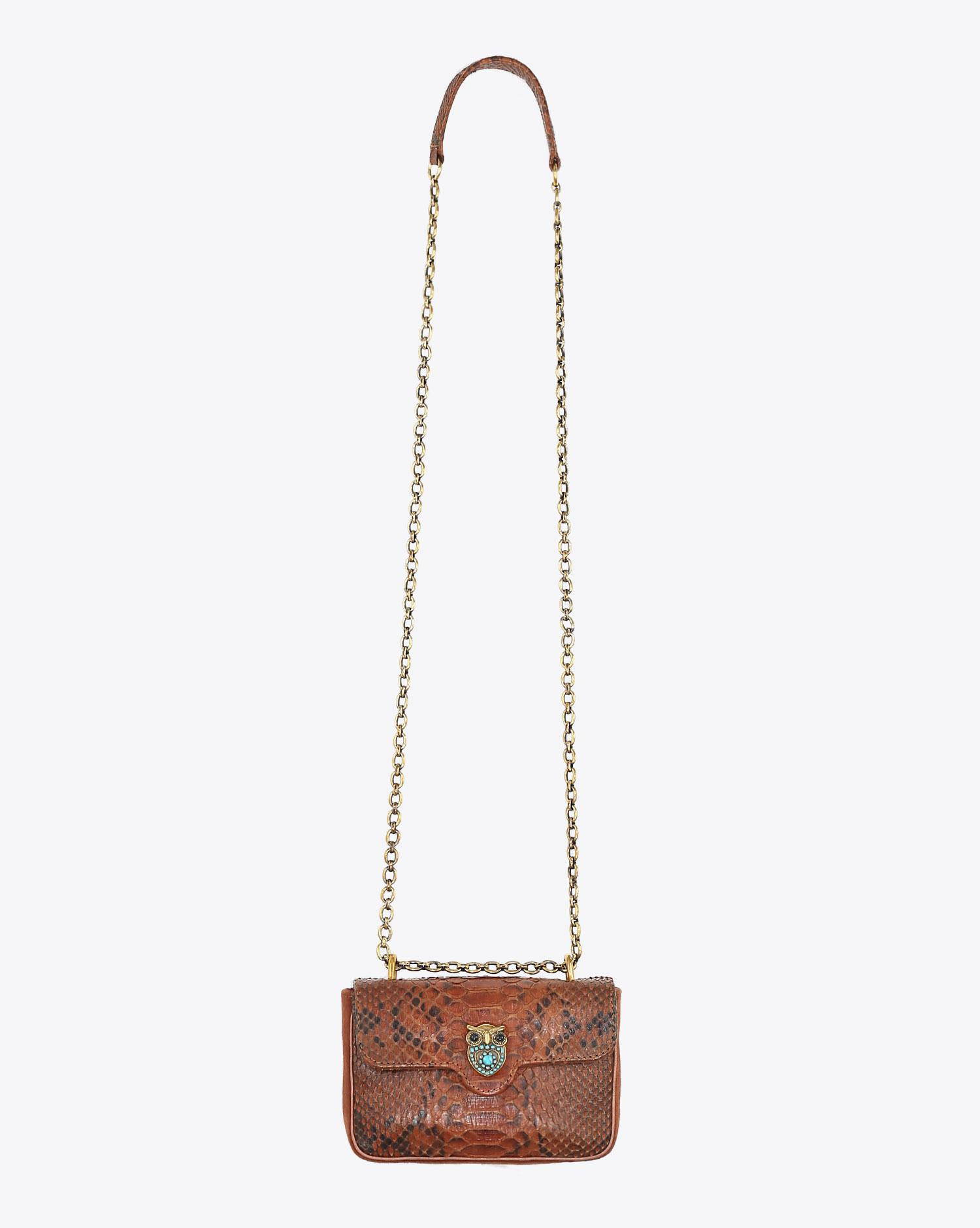 Produit Claris Virot Sac Python Ava - Owl Moka  