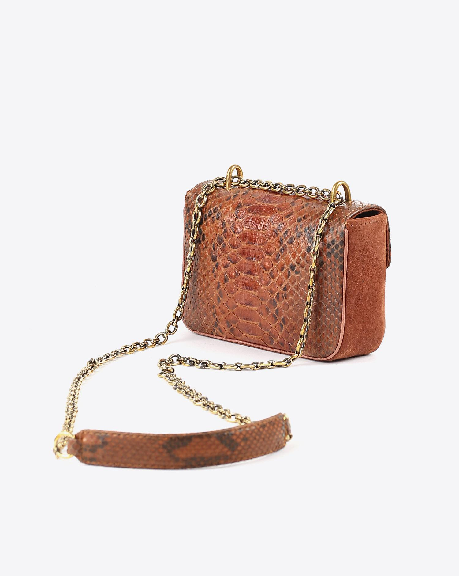 Claris Virot Sac Python Ava - Owl Moka  