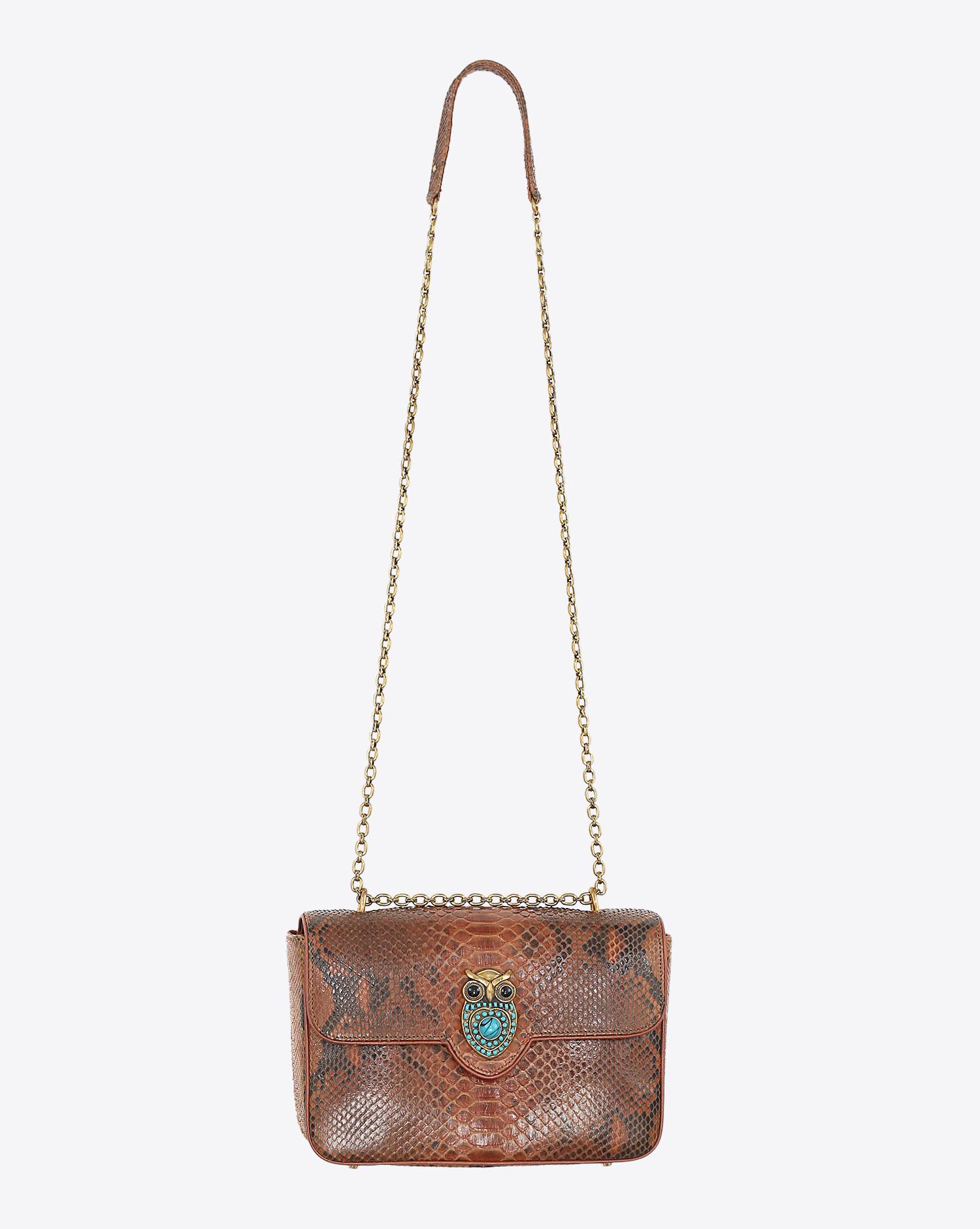 Claris Virot Sac Python Big Ava - Owl Moka  