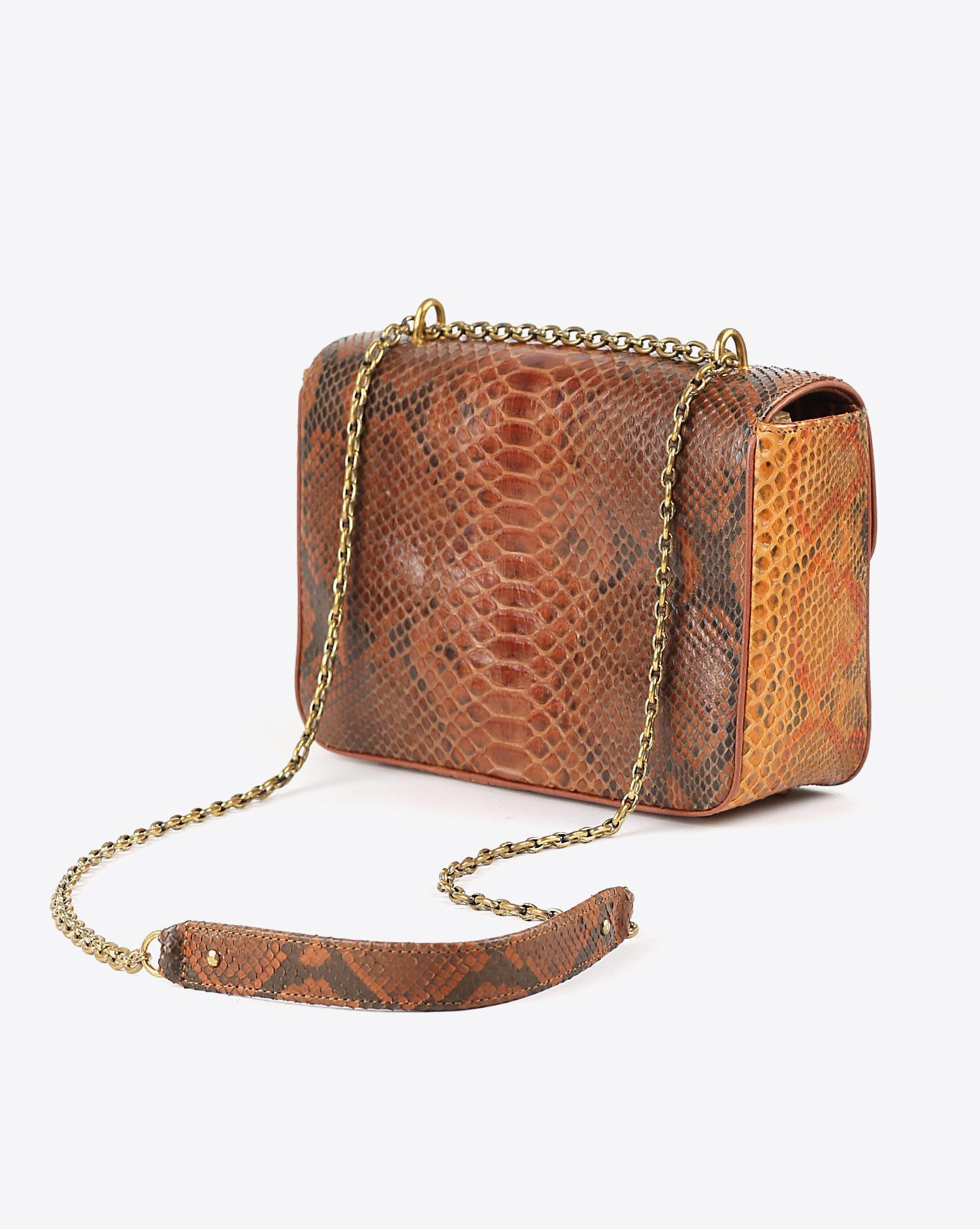 Claris Virot Sac Python Big Ava - Owl Moka  