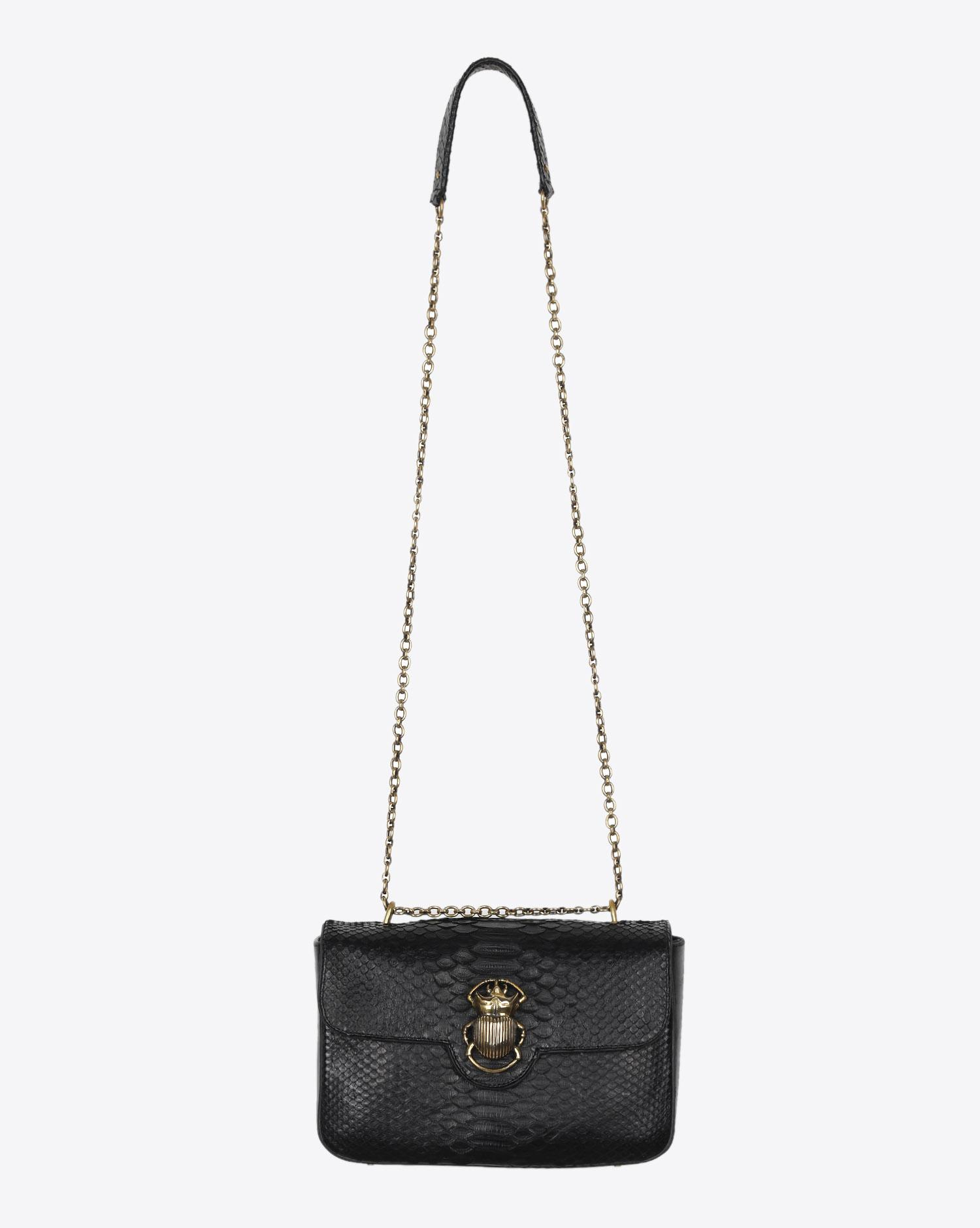 Claris Virot Sac Python Big Ava Beetle Noir   