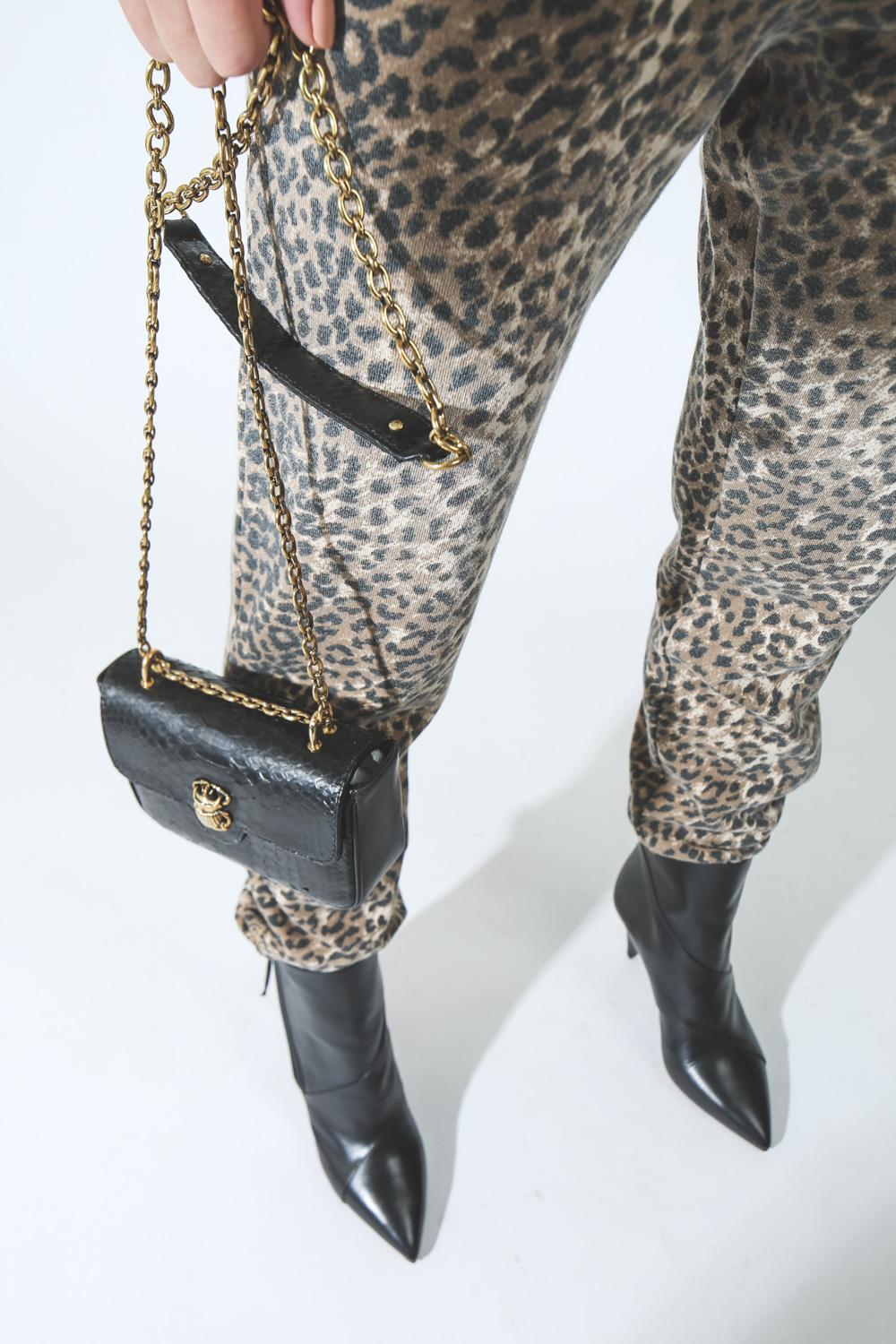 Claris Virot Sac Python Mini Ava Beatle - Noir 