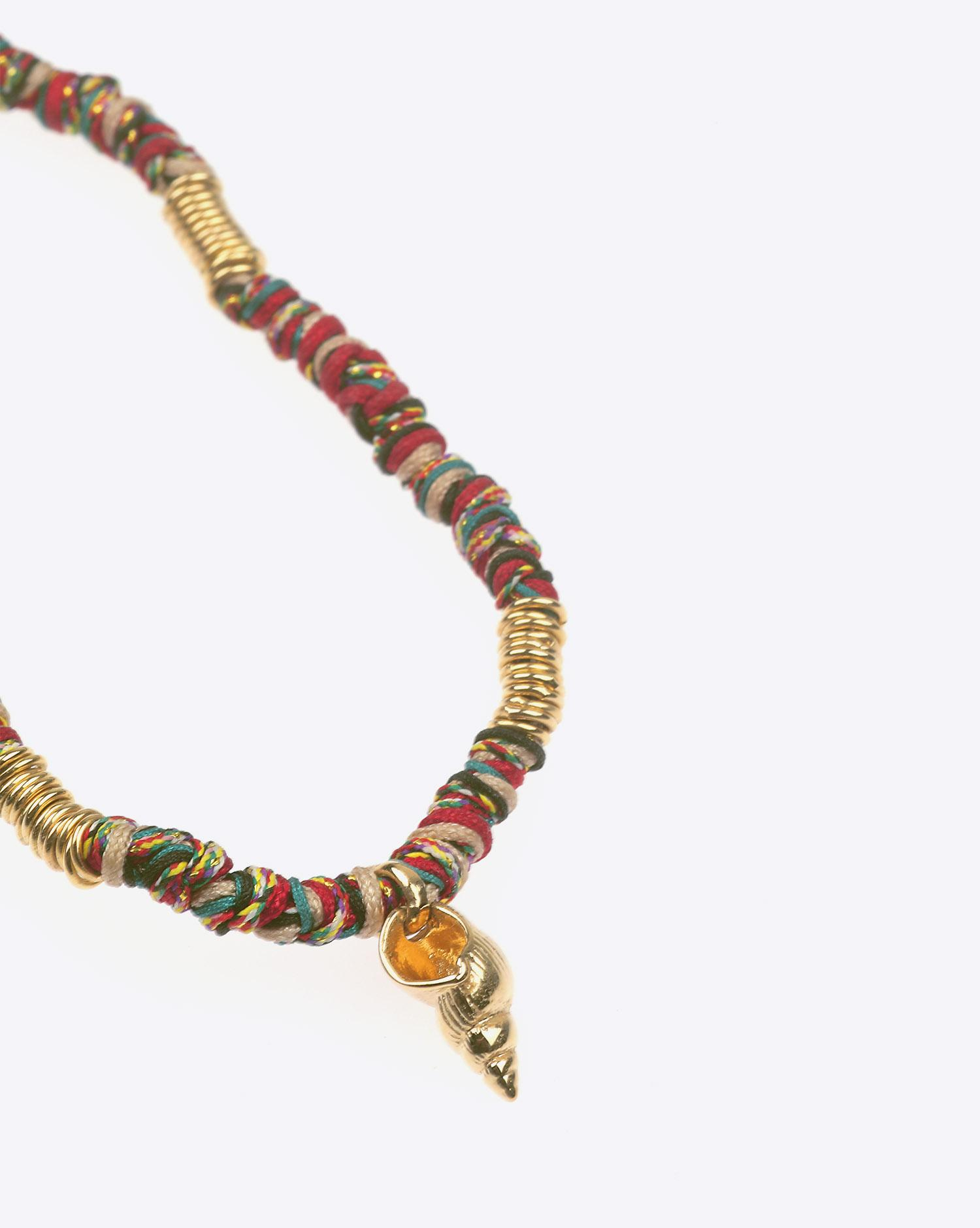 Gachon Pothier Collier Chocker Masai - Rouge   