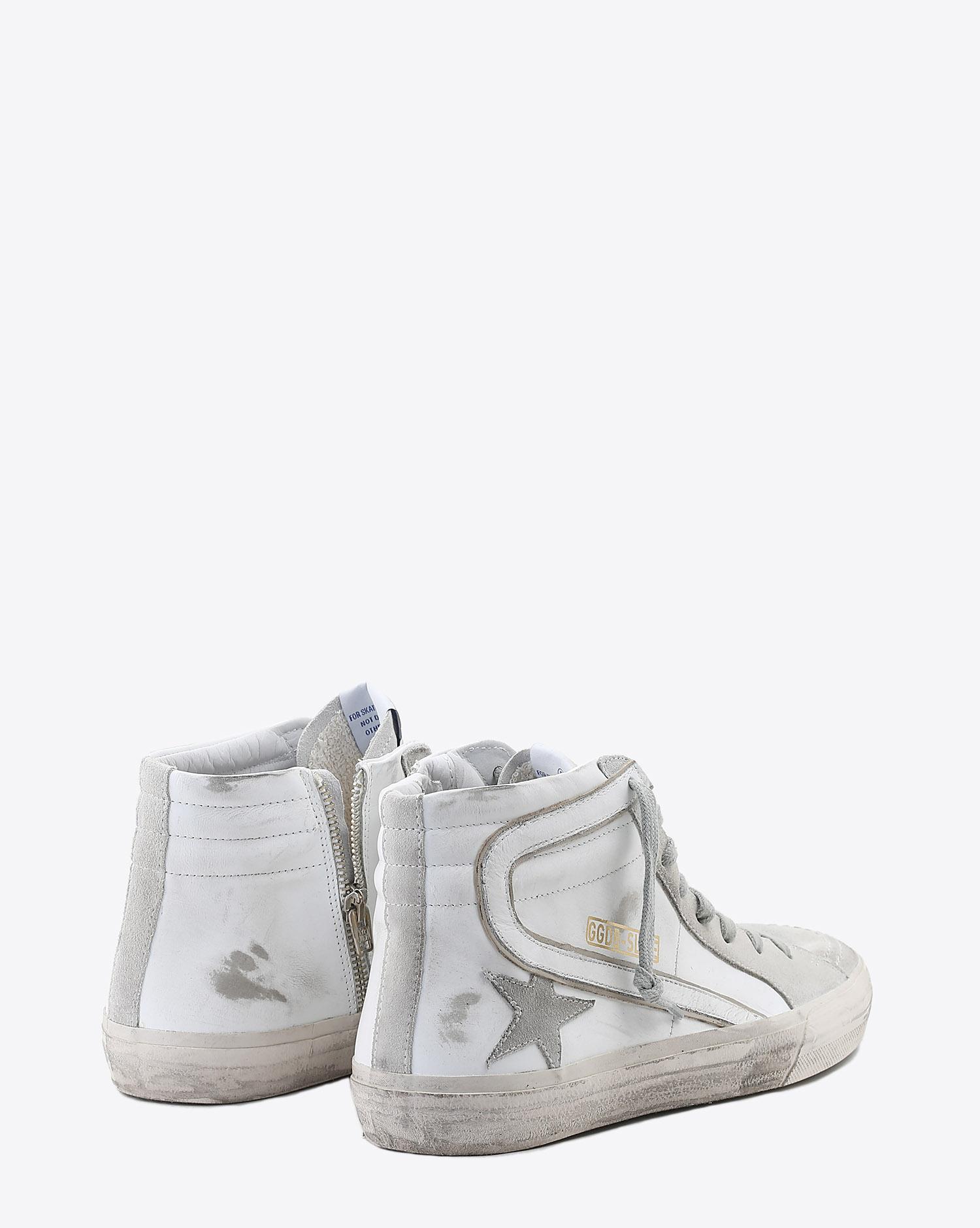 Golden Goose Men Permanent Sneakers Slide White Leather pour Homme