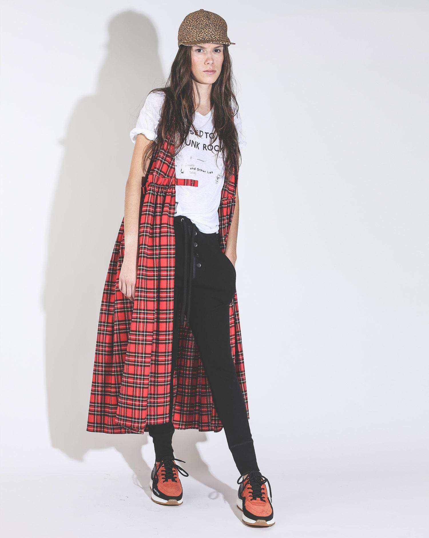 Golden Goose Vêtements Collection Dress Alba - Red Black Check  