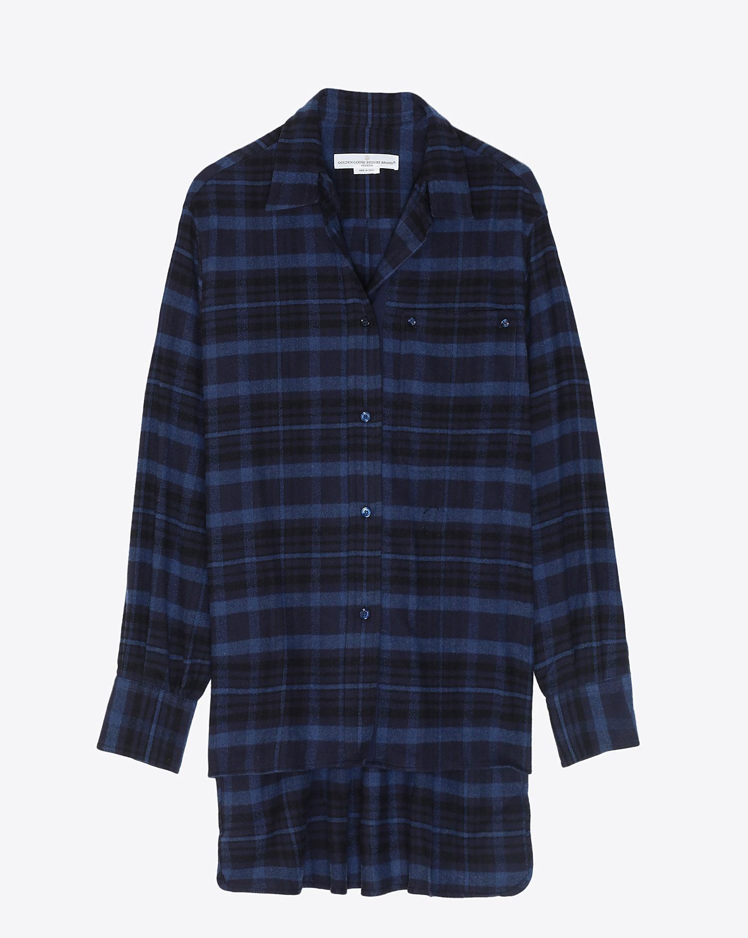 Golden Goose Vêtements Collection Shirt Ripa - Navy Check  