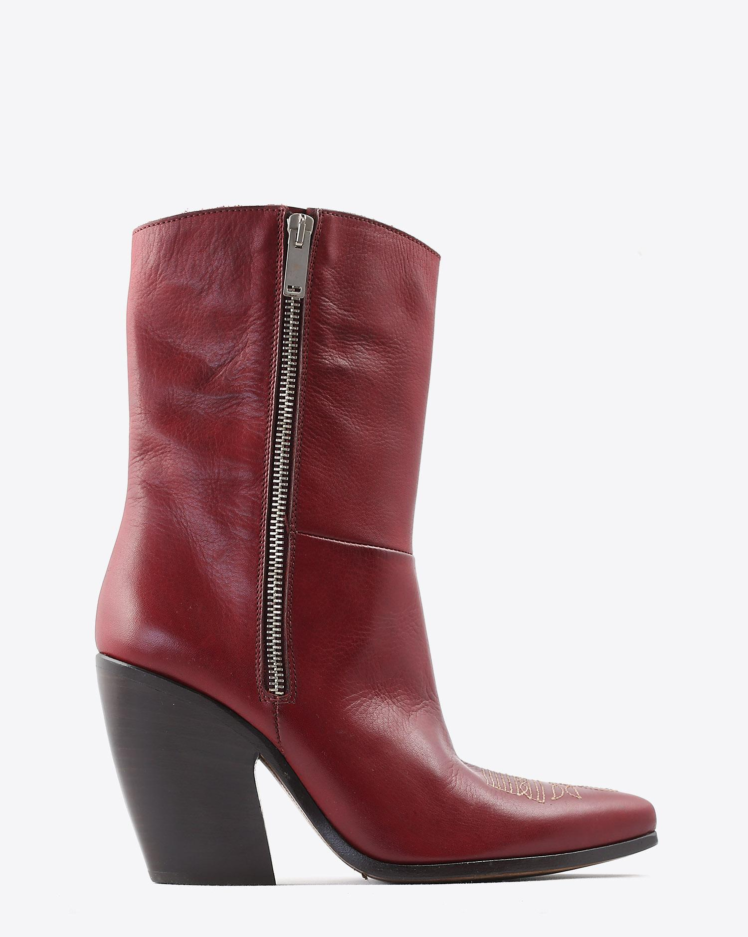 Golden Goose Woman Chaussures Collection Boots Candy Mid - Bordeaux Leather  