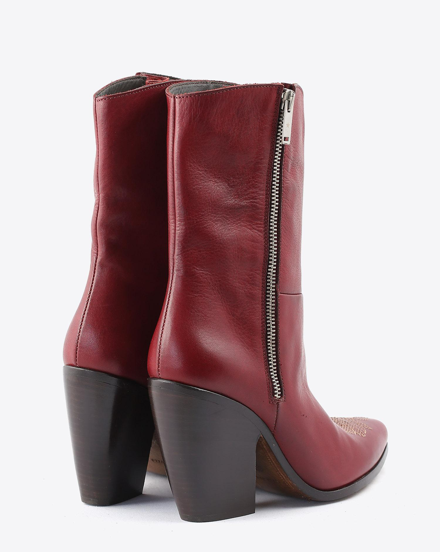 Golden Goose Woman Chaussures Collection Boots Candy Mid - Bordeaux Leather  