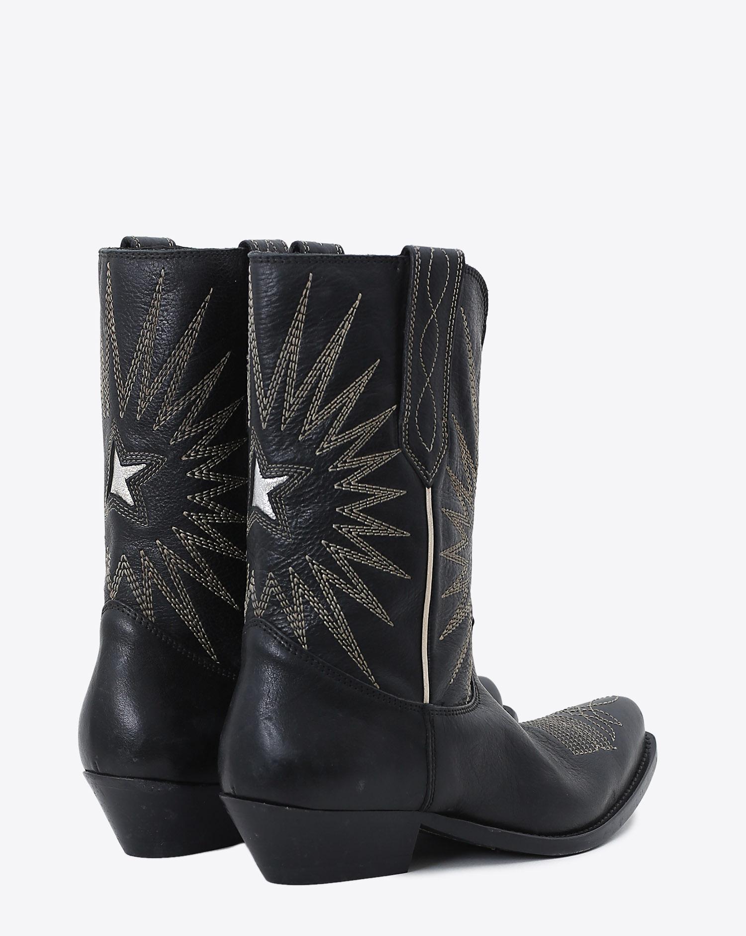 Golden Goose Woman Chaussures Collection Boots Wish Star Low - Black Leather   