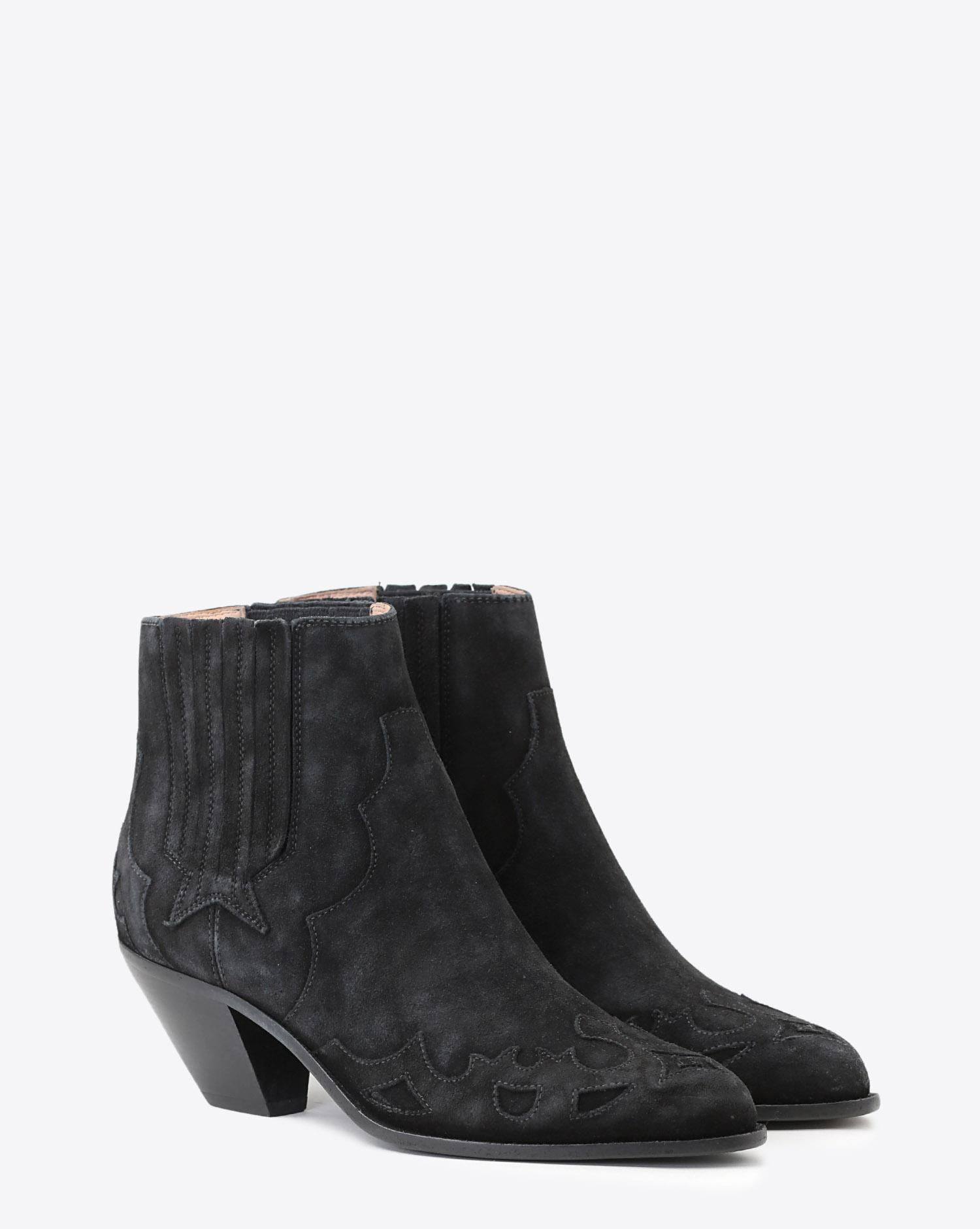 Golden Goose Woman Chaussures Pré-Collection Boots Sunset Flowers - Black Suede   