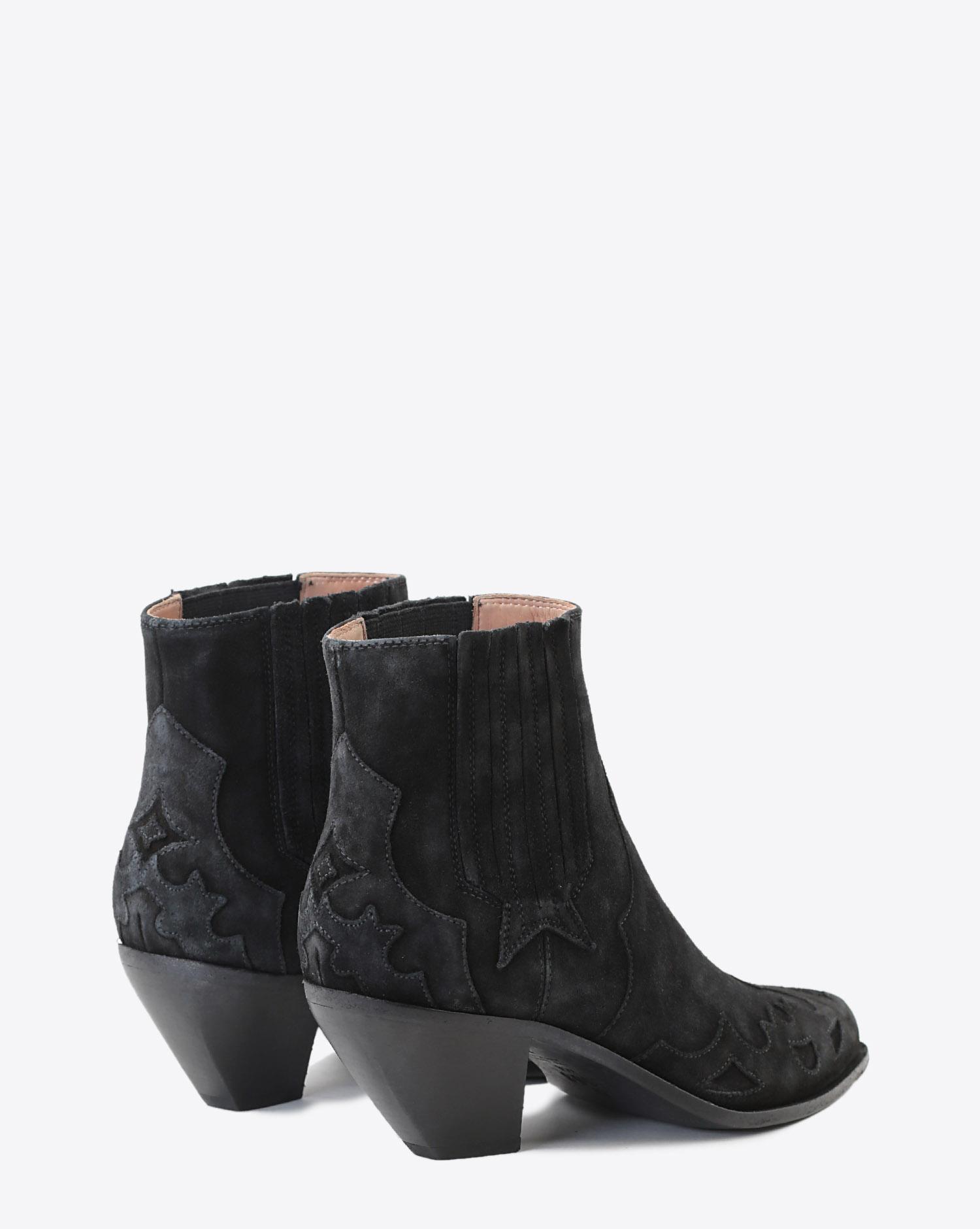 Golden Goose Woman Chaussures Pré-Collection Boots Sunset Flowers - Black Suede   