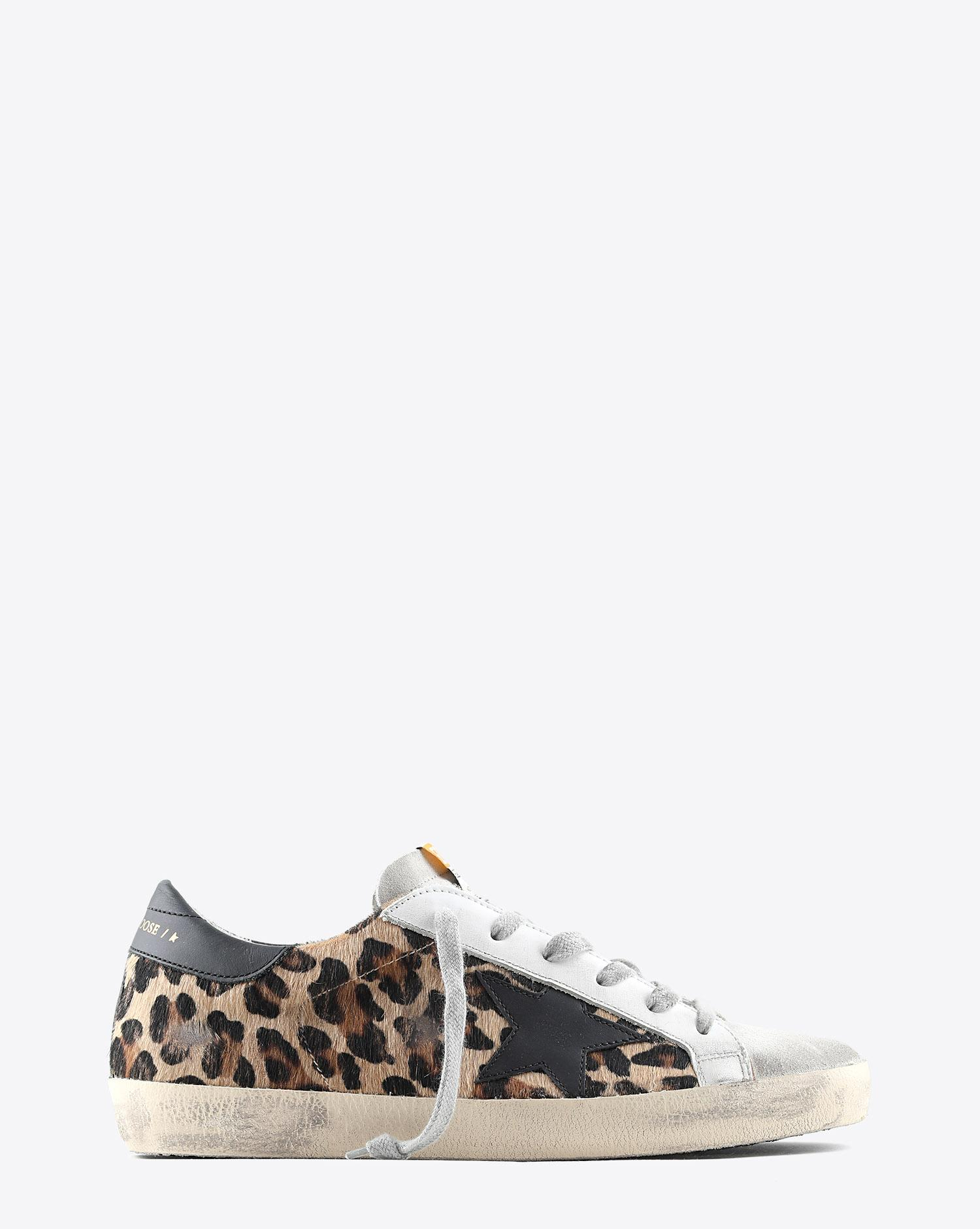 Golden Goose Woman Permanent Sneakers Superstar Pony léopard 80189 