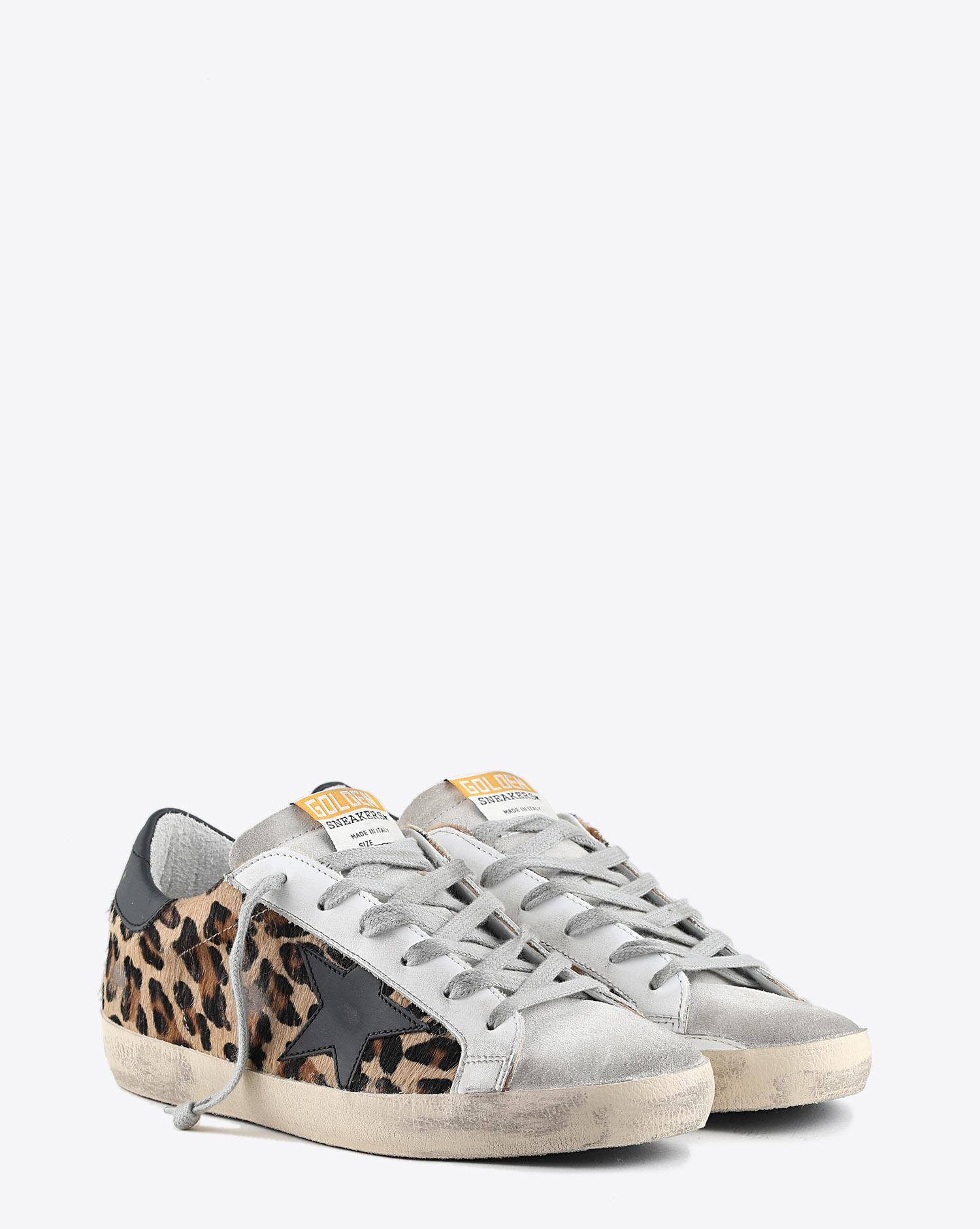 Golden Goose Woman Permanent Sneakers Superstar Pony léopard 80189 