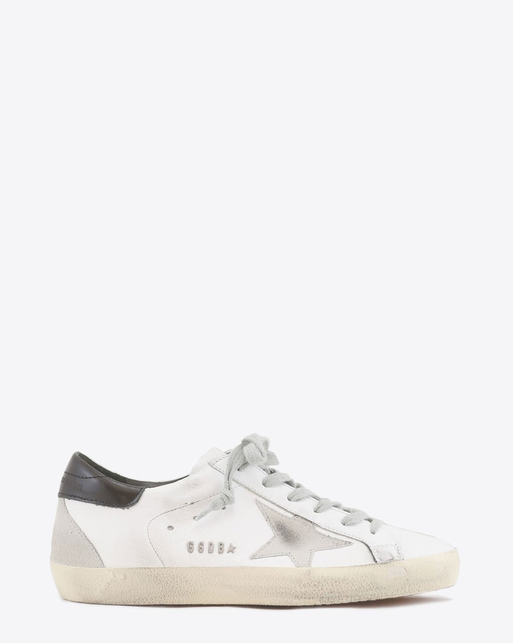 Golden Goose Woman Permanent Sneakers Superstar cuir blanc arrière noir 10220  