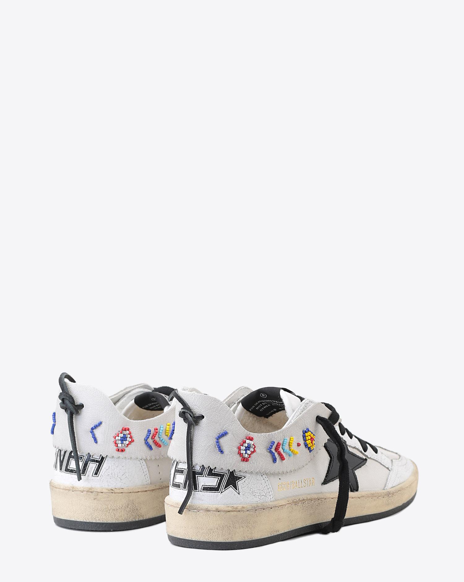 Golden Goose Woman Pré-Collection Sneakers Ball Star - White Leather - Beads 