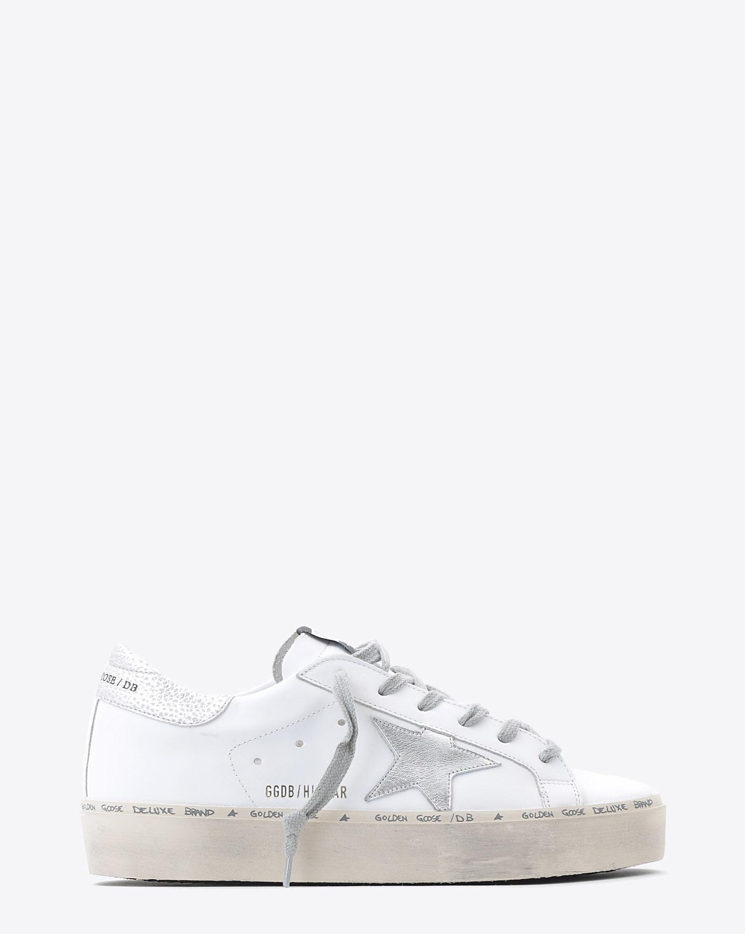 Golden Goose Woman Pré-Collection Sneakers Hi Star- White Leather - Shiny Star  