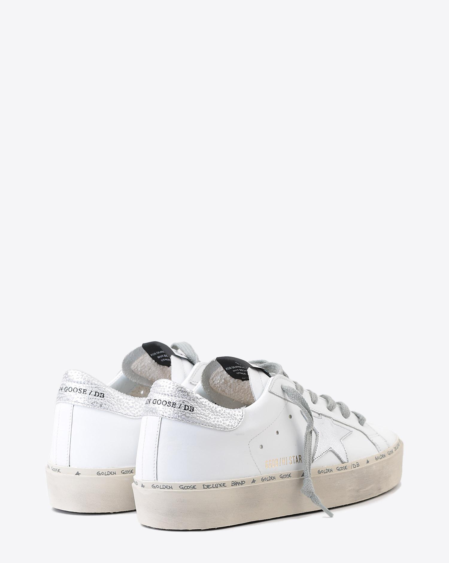 Golden Goose Woman Pré-Collection Sneakers Hi Star- White Leather - Shiny Star  