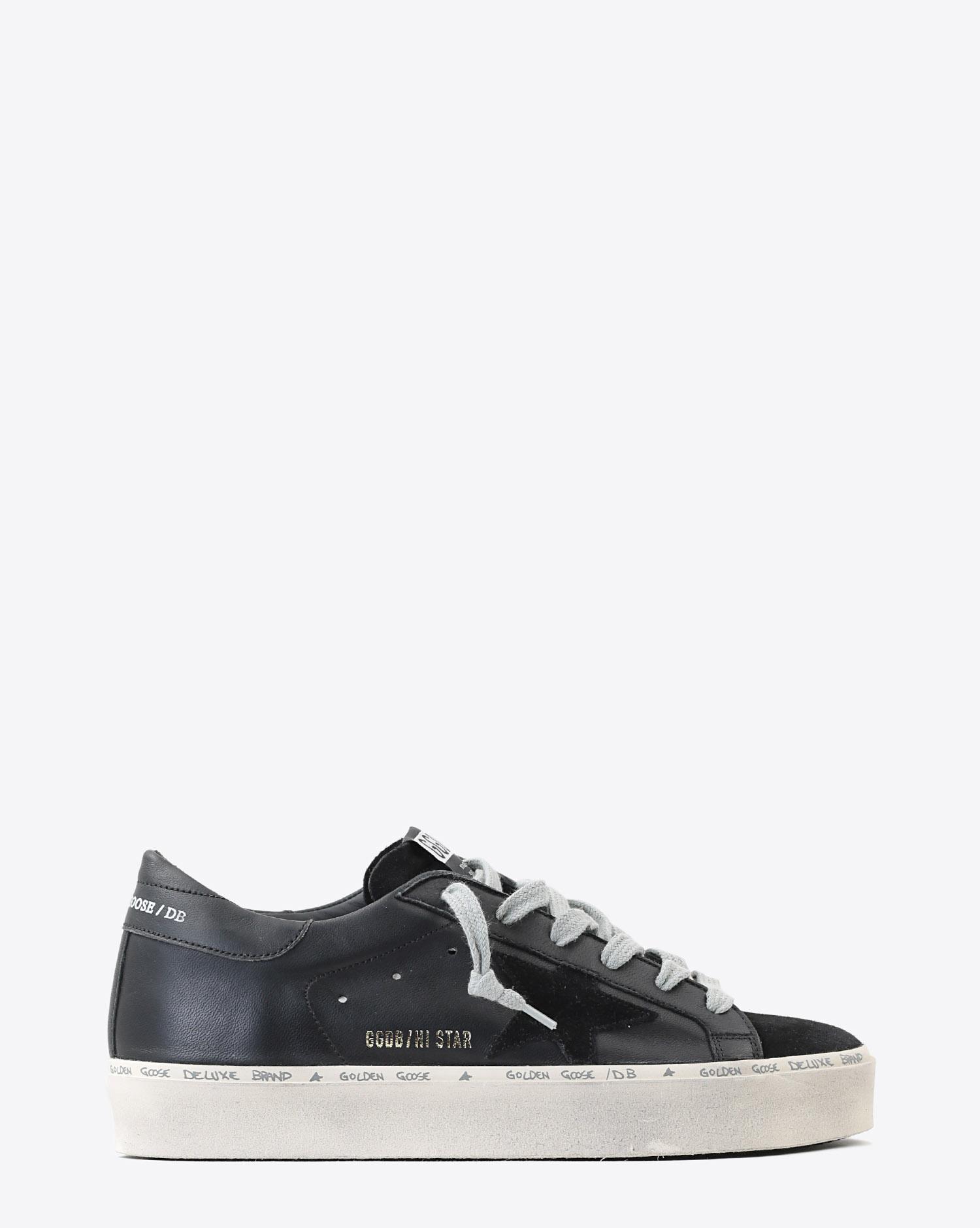 Golden Goose Woman Pré-Collection Sneakers Hi Star - Black Nappa - Suede Star  