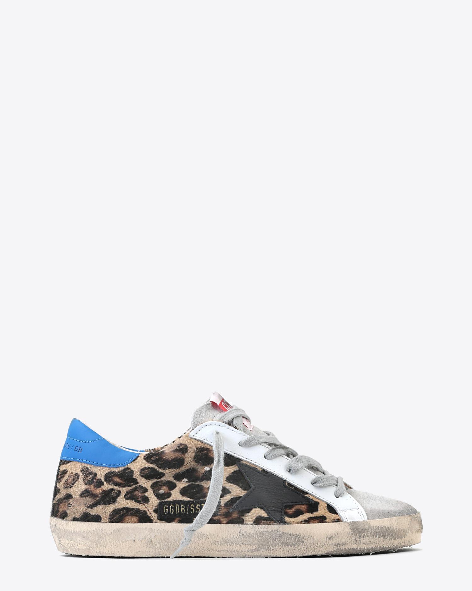 Golden Goose Woman Pré-Collection Sneakers Superstar - Snow Leopard- Royal  