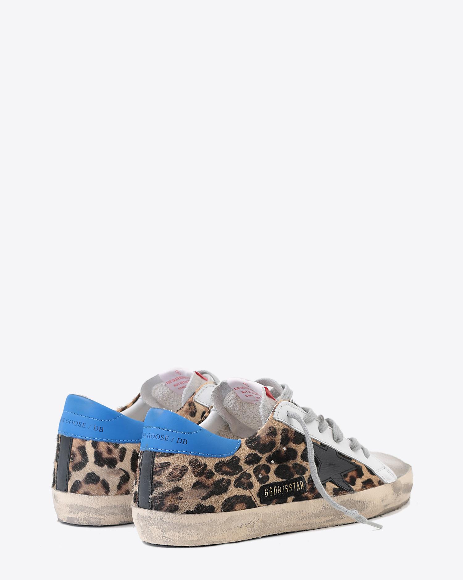 Golden Goose Woman Pré-Collection Sneakers Superstar - Snow Leopard- Royal  