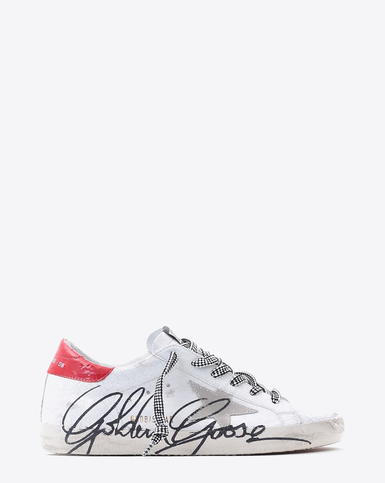 Golden Goose Woman Pré-Collection Sneakers Superstar - White Patent Crack- Ice Star  