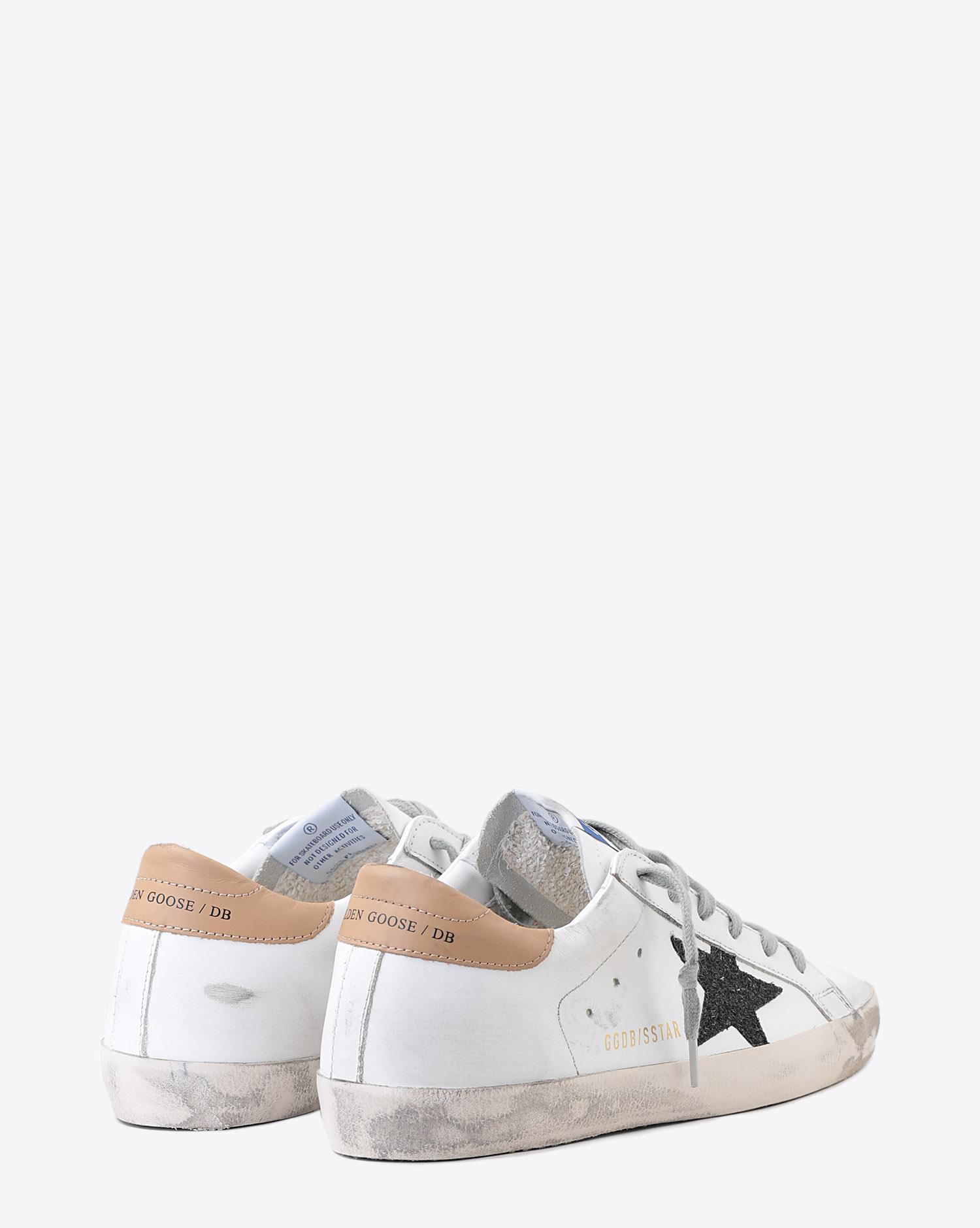 Golden Goose Woman Pré-Collection Sneakers Superstar - White Sand - Black Glitter  