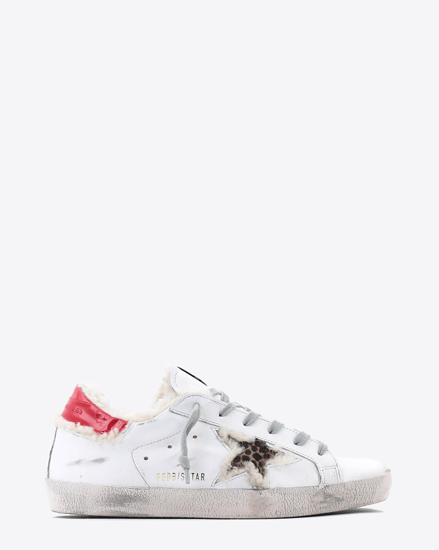 Golden Goose Woman Pré-Collection Sneakers Superstar - White Shearling - Leopard Star  