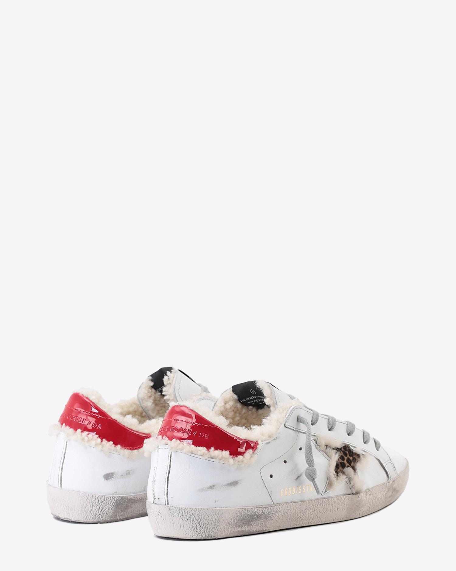 Golden Goose Woman Pré-Collection Sneakers Superstar - White Shearling - Leopard Star  