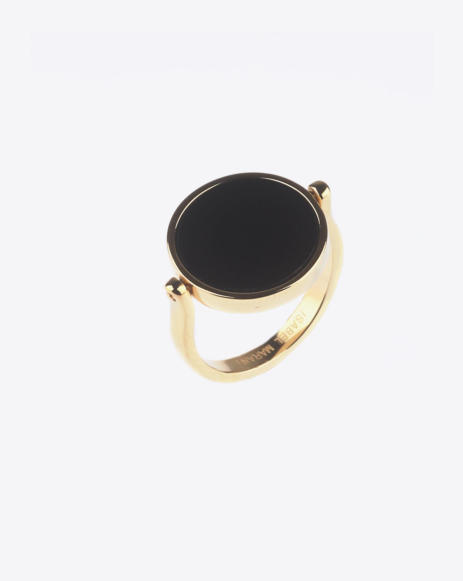 Isabel Marant Bijoux Bague Dorée JULIUS - Black  