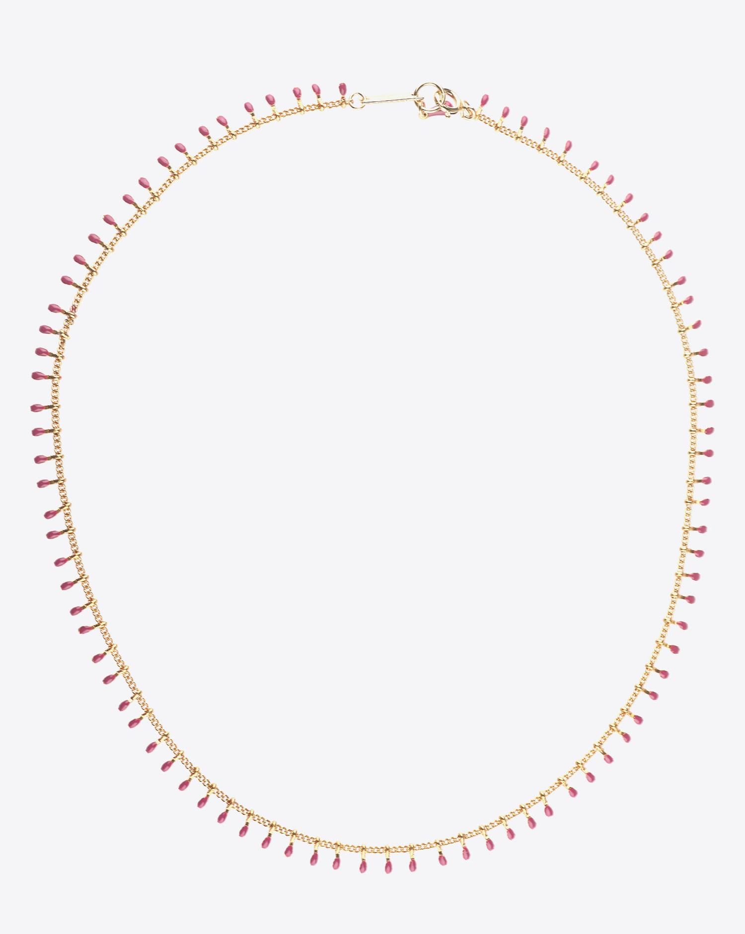 Isabel Marant Bijoux Collier CASABLANCA Mini Perles - Fuchsia  