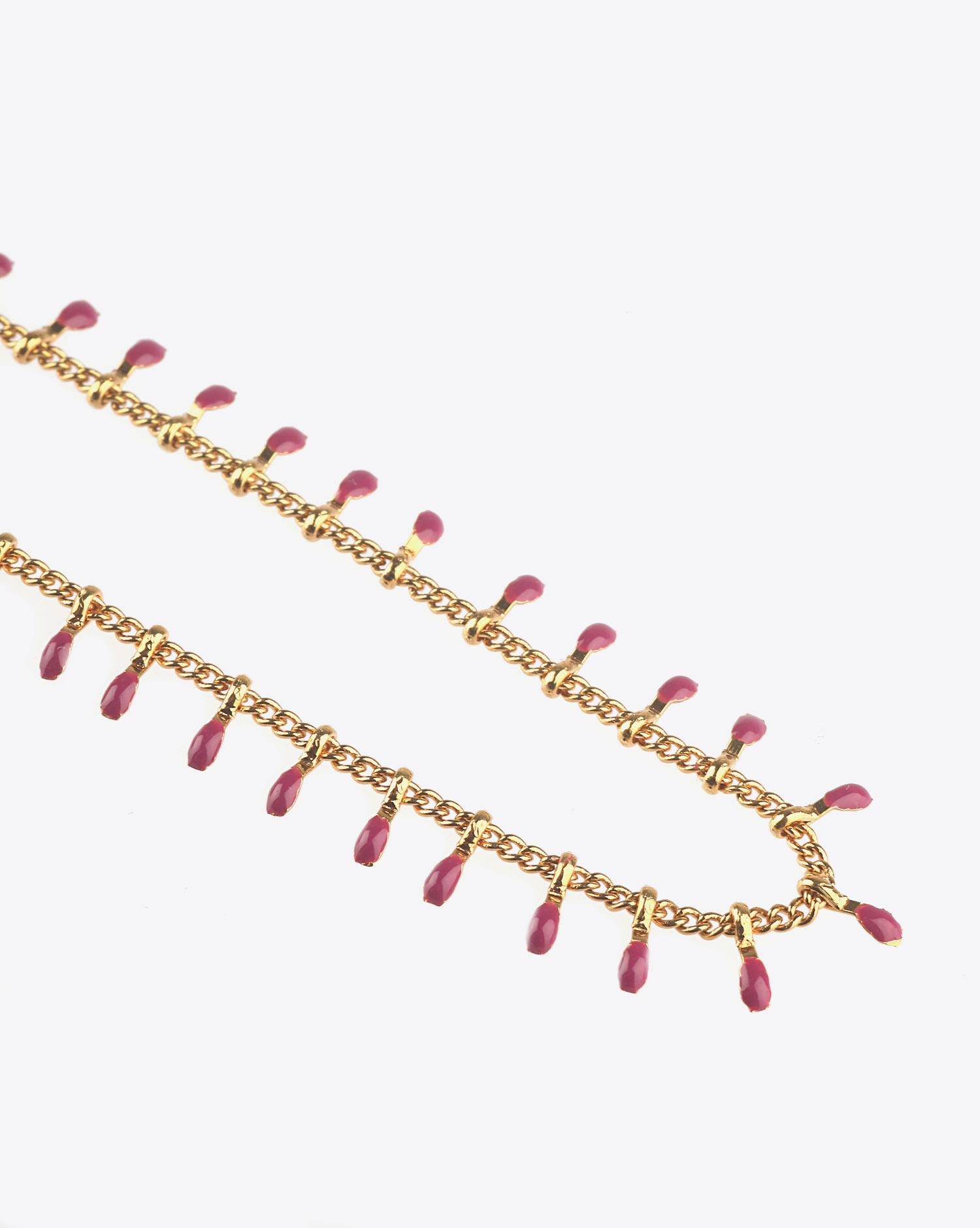Isabel Marant Bijoux Collier CASABLANCA Mini Perles - Fuchsia  