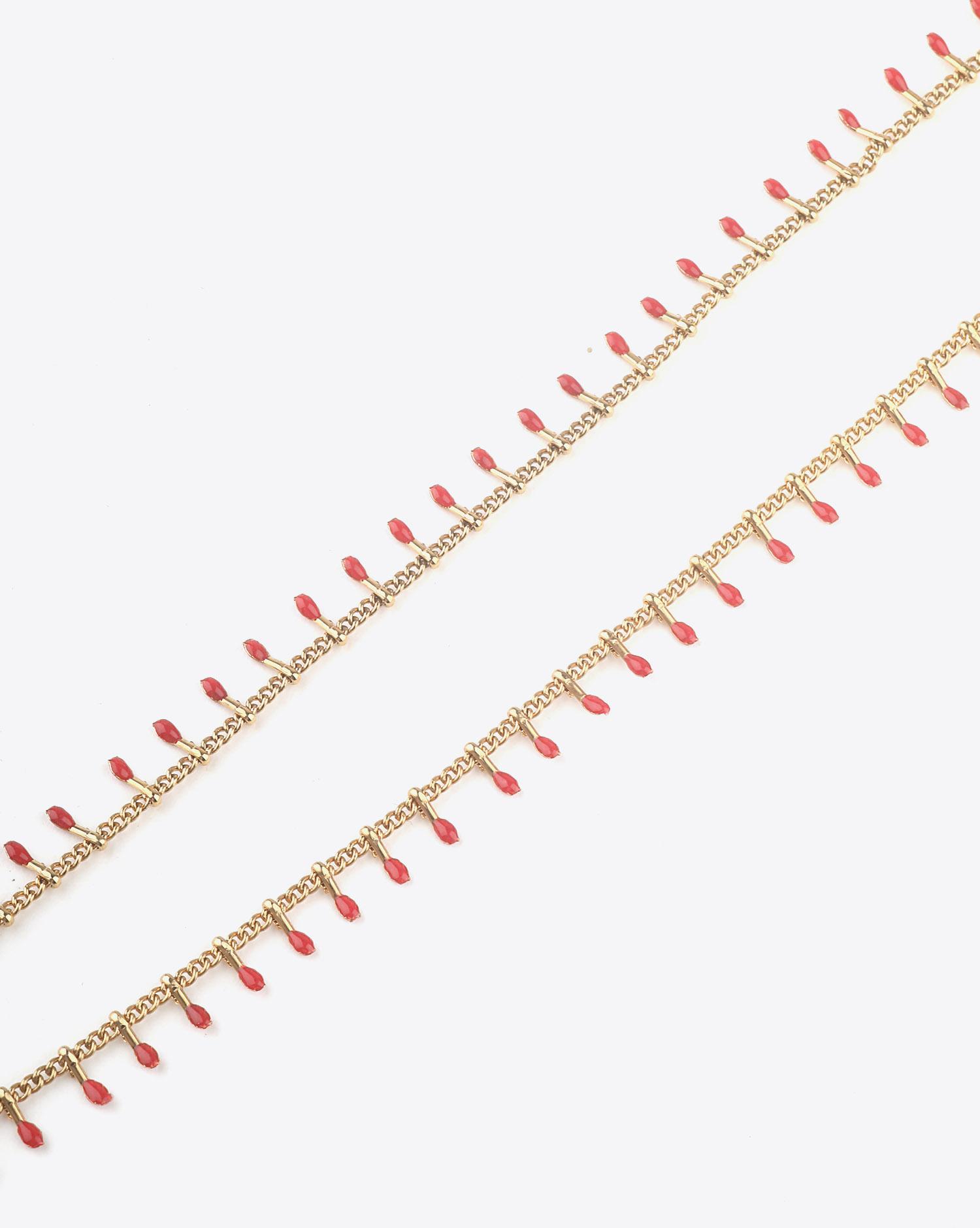 Isabel Marant Bijoux Collier CASABLANCA Mini Perles - Red  