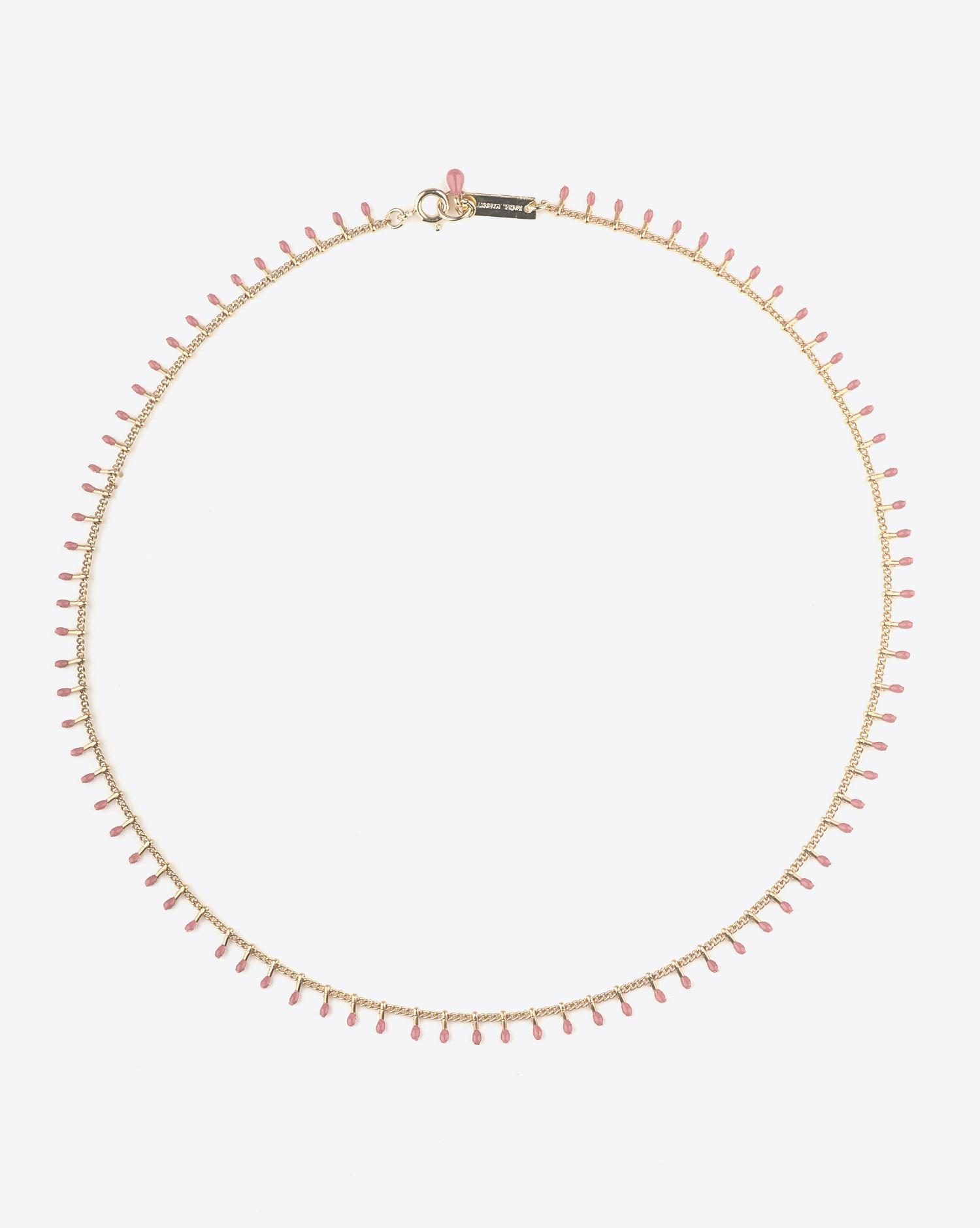Isabel Marant Bijoux Collier CASABLANCA Mini Perles - Rosewood  