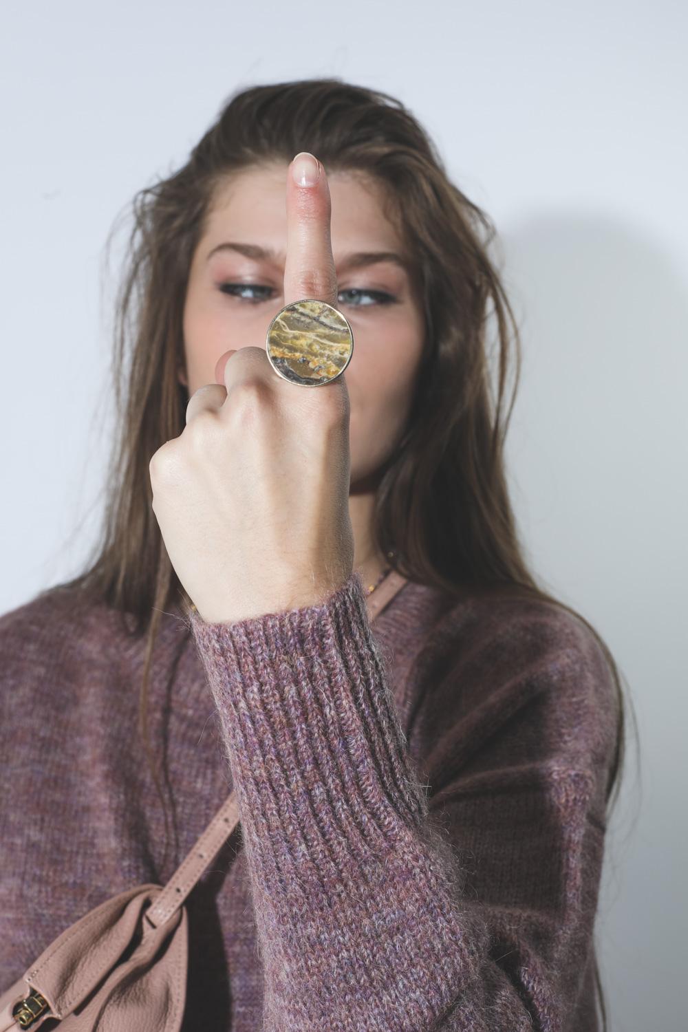 Isabel Marant Bijoux Défilé Bague GOLDEN MOTHER - Mustard  