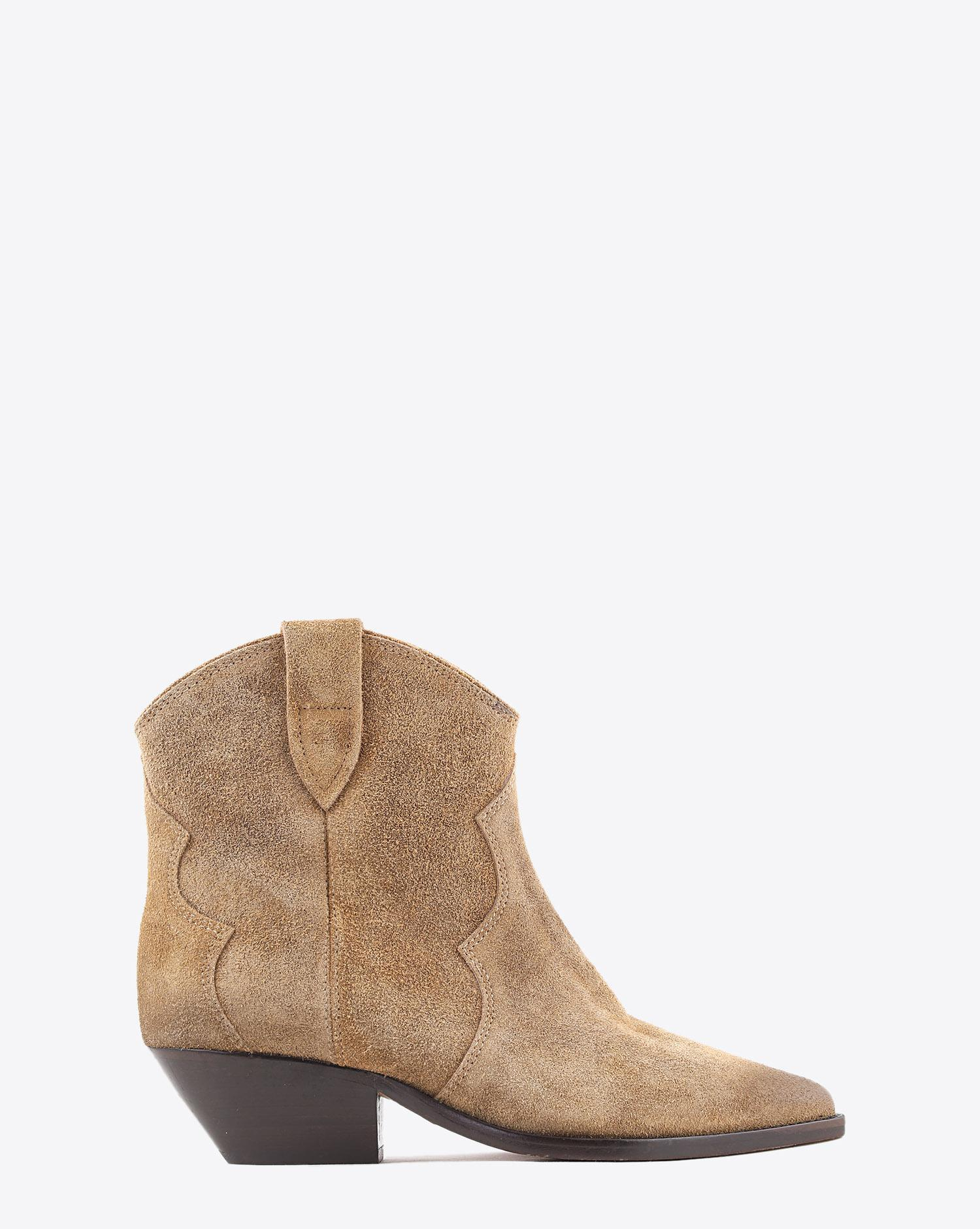Isabel Marant Chaussures Boots DEWINA Suede Beige pour Femme