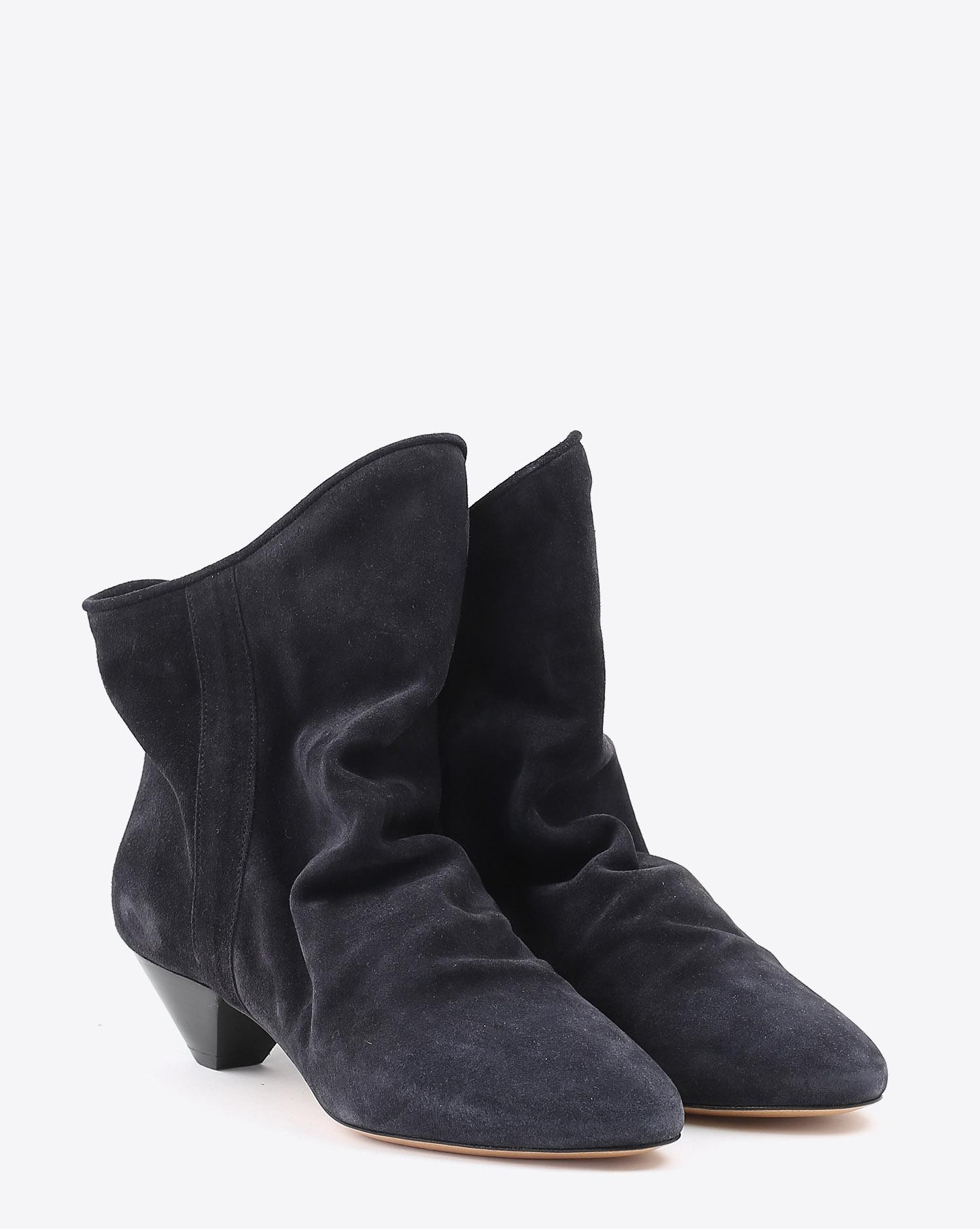 Isabel Marant Chaussures Boots DOEY - Suede Faded Black  