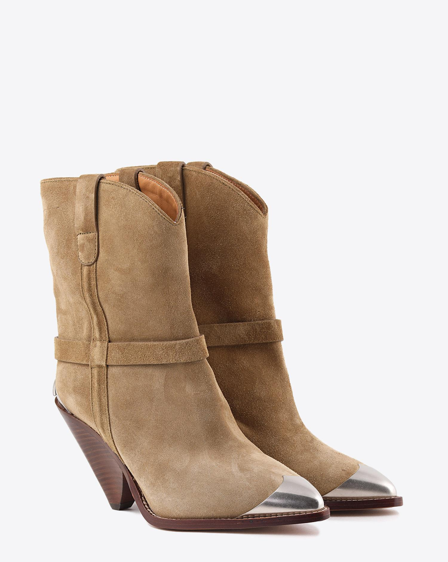 Isabel Marant Chaussures Boots LAMSY - Suede Beige  