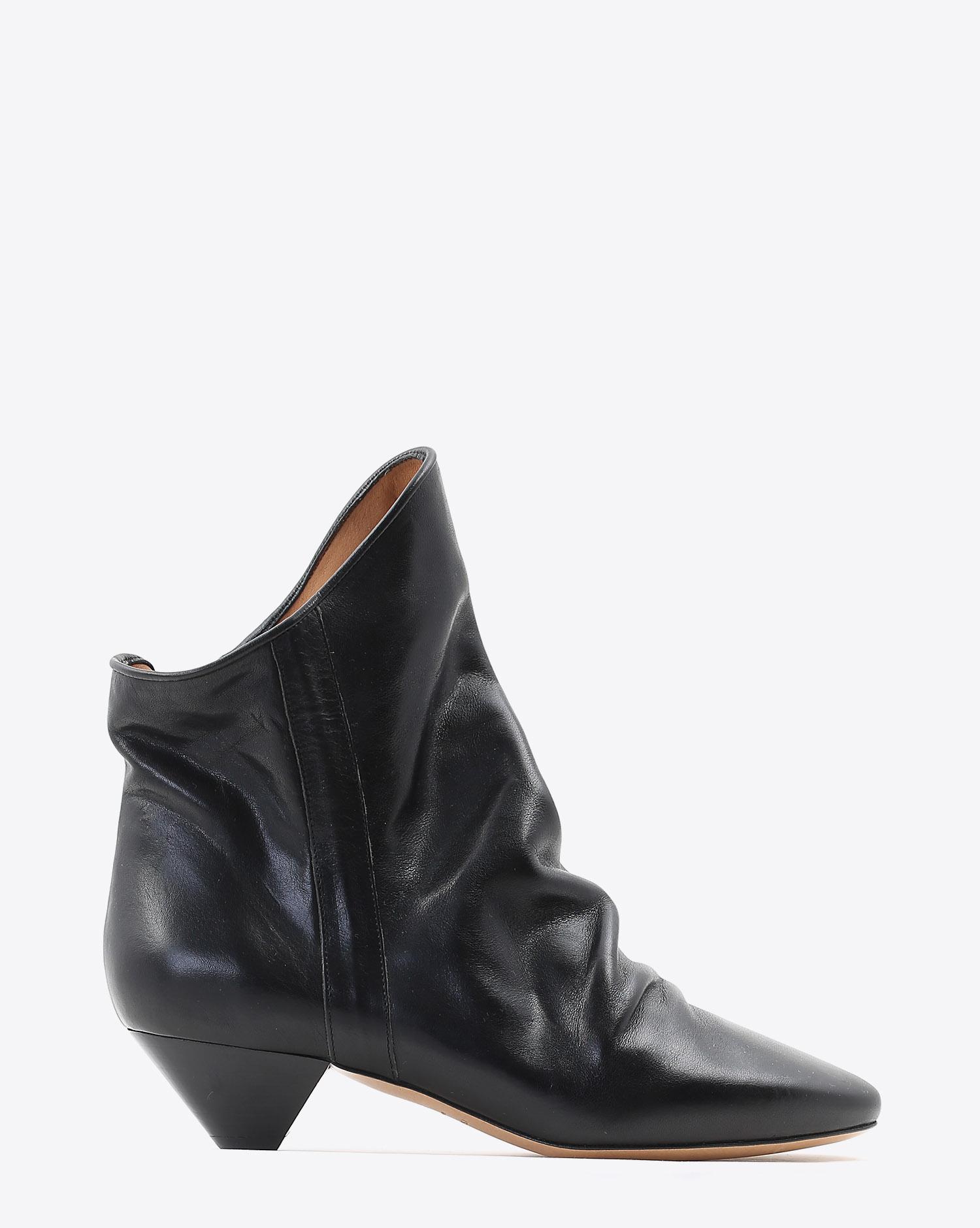 Isabel Marant Chaussures DOEY - Cuir Lisse Black  